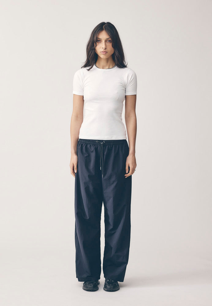 Commoners Womens White Base Rib SS