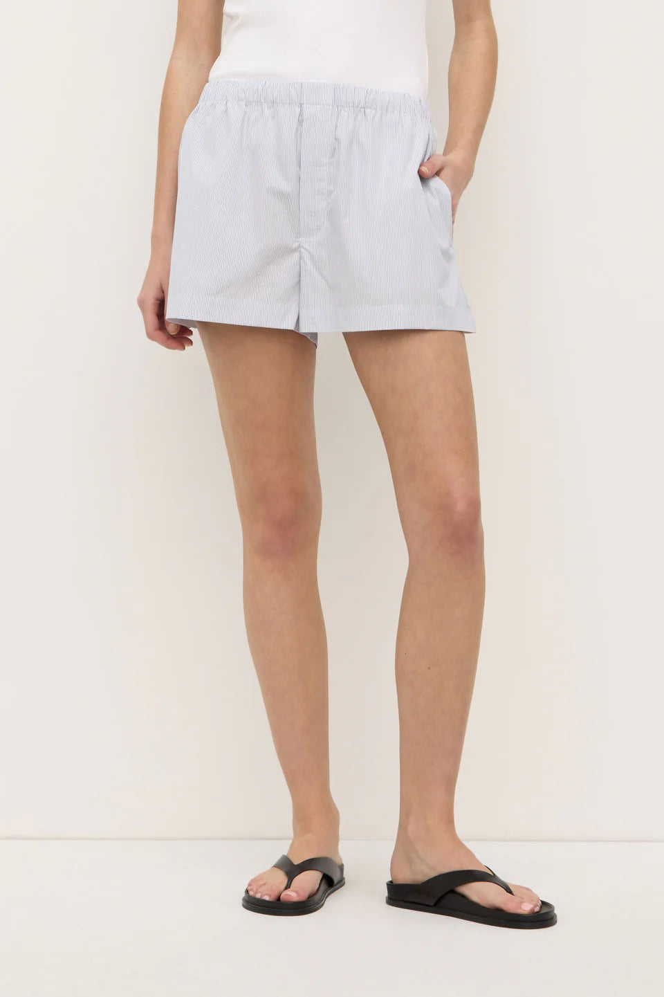 Assembly Label Cora Stripe Short Navy/White