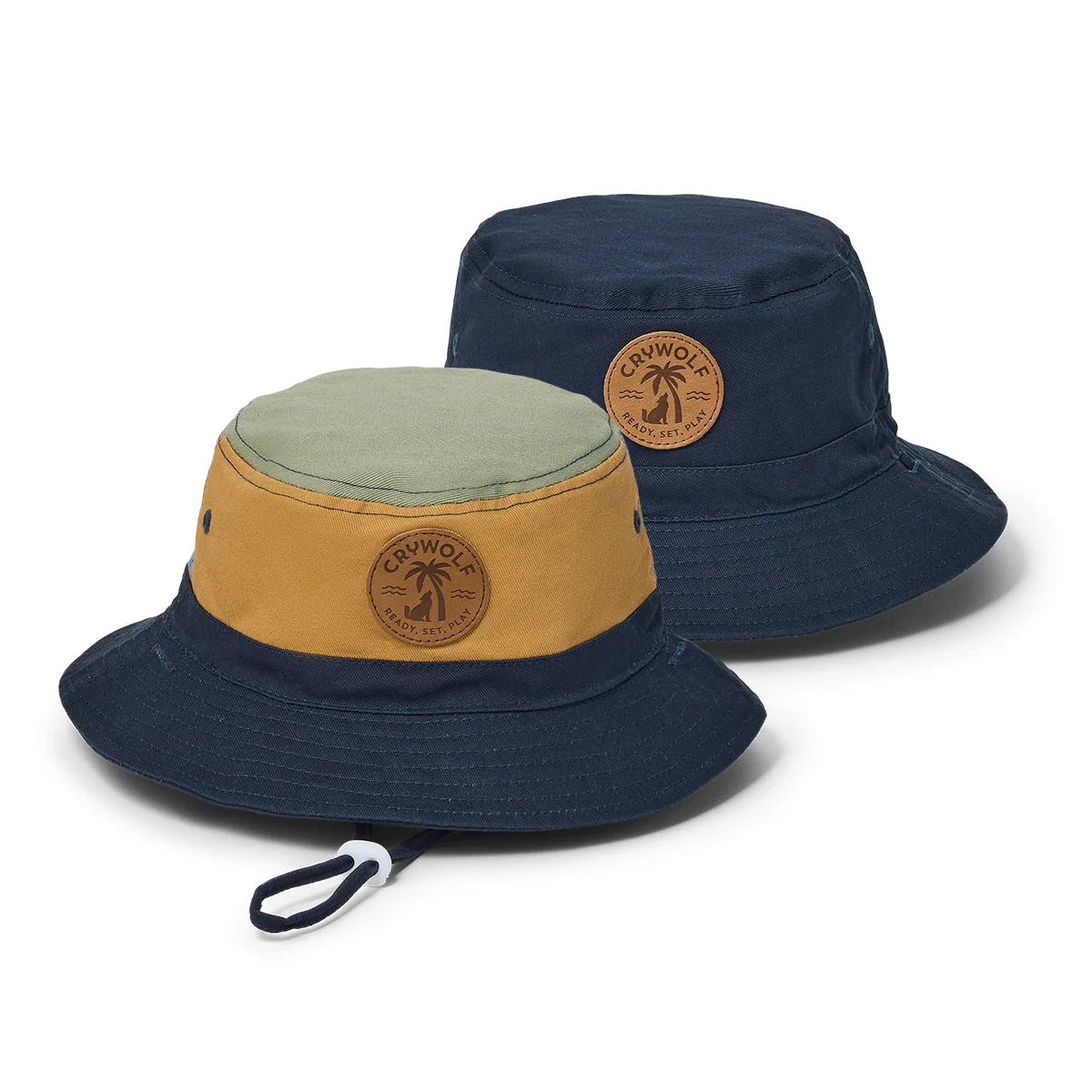 Crywolf Reversible Bucket Hat Indigo Colourblock