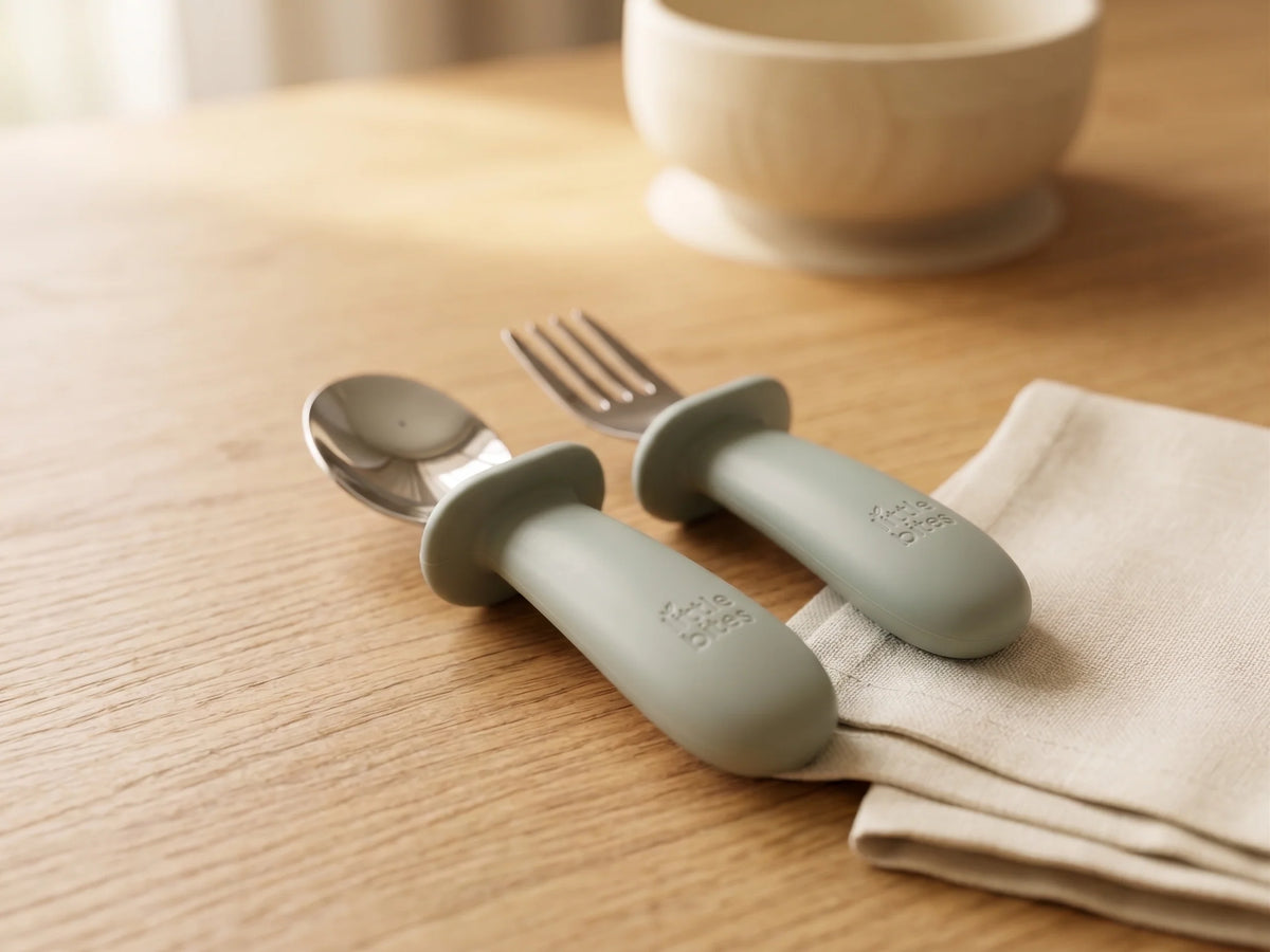 Little Bites Cutlery Set Sage