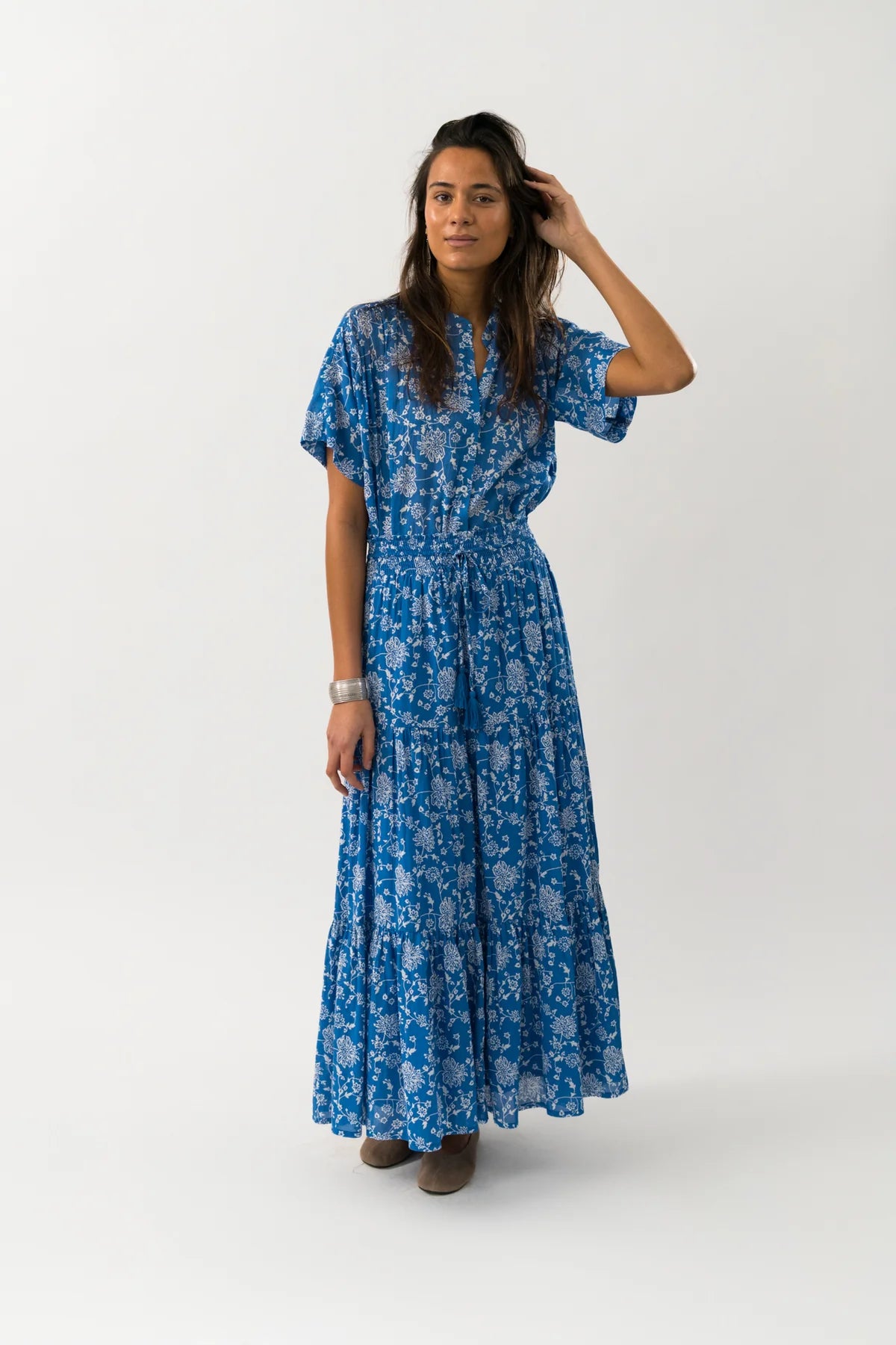 Lollys Laundry Diamond Maxi Skirt Blue
