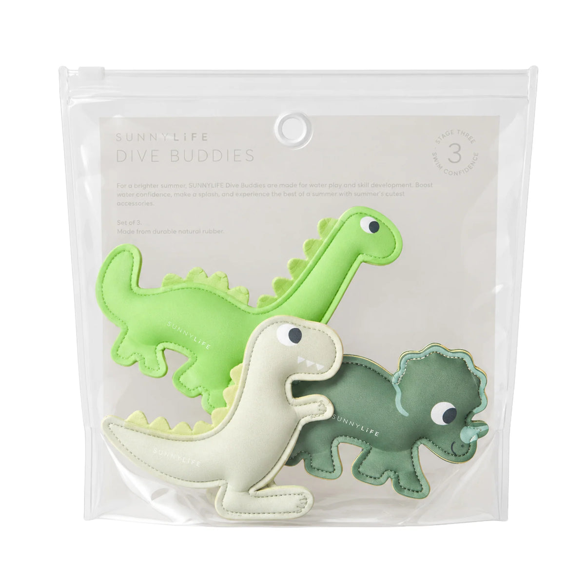 Sunnylife Dive Buddies Dino Multi Set of 3