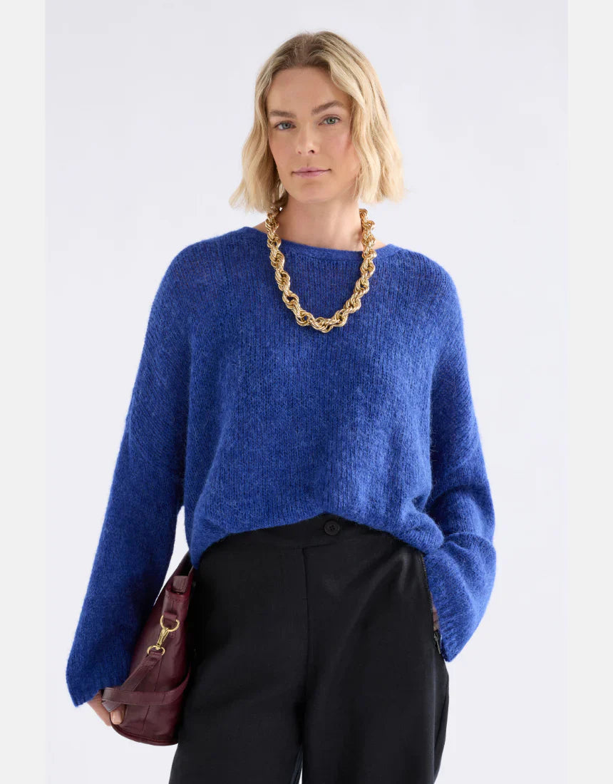 Elk Agna Sweater Deep Cobalt