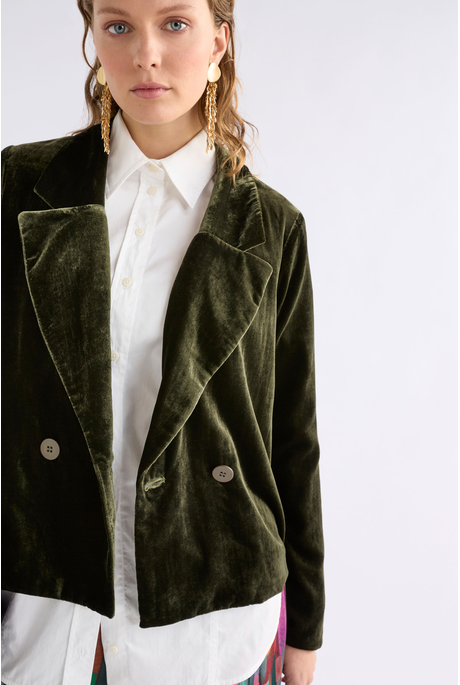 Elk Suuri Double Breasted Blazer Deep Olive