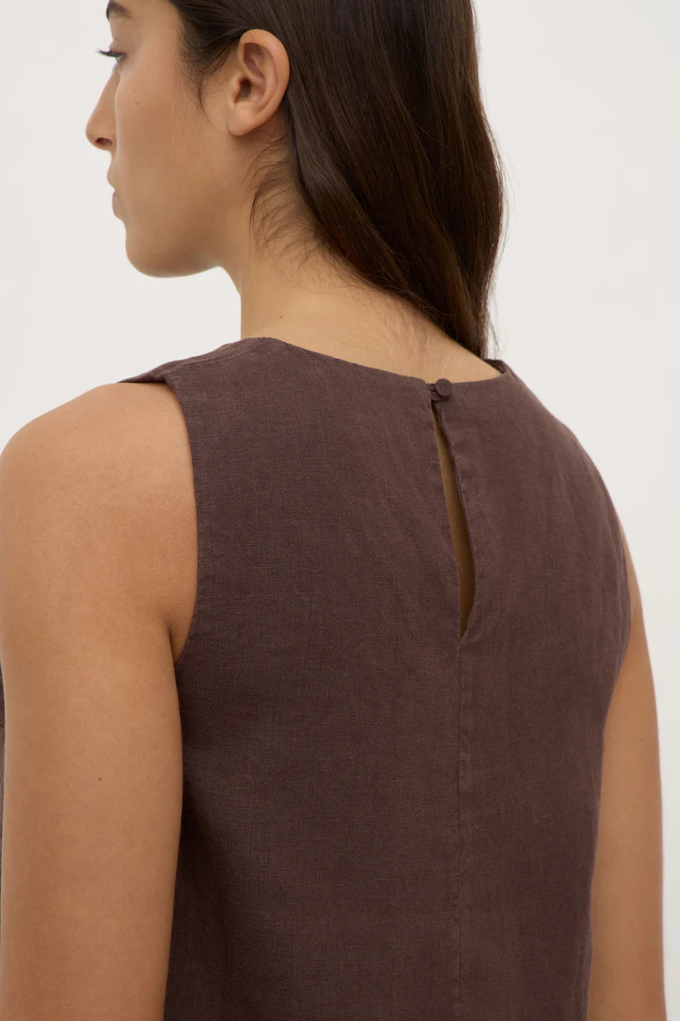 Assembly Label Estelle Linen Top - Ganache