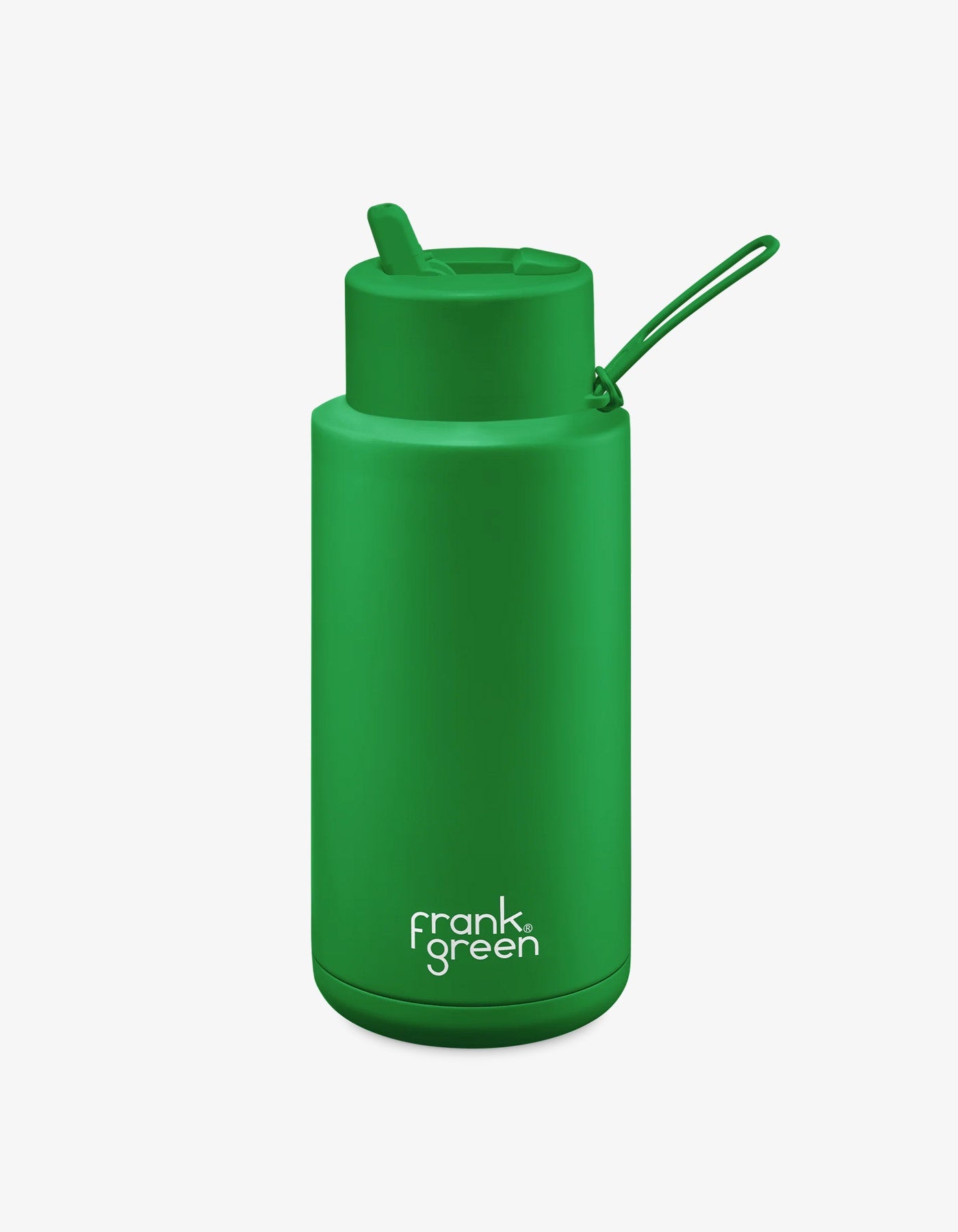 Frank Green 34oz Stainless Steel Ceramic Reusable Bottle Evergreen with Straw Lid