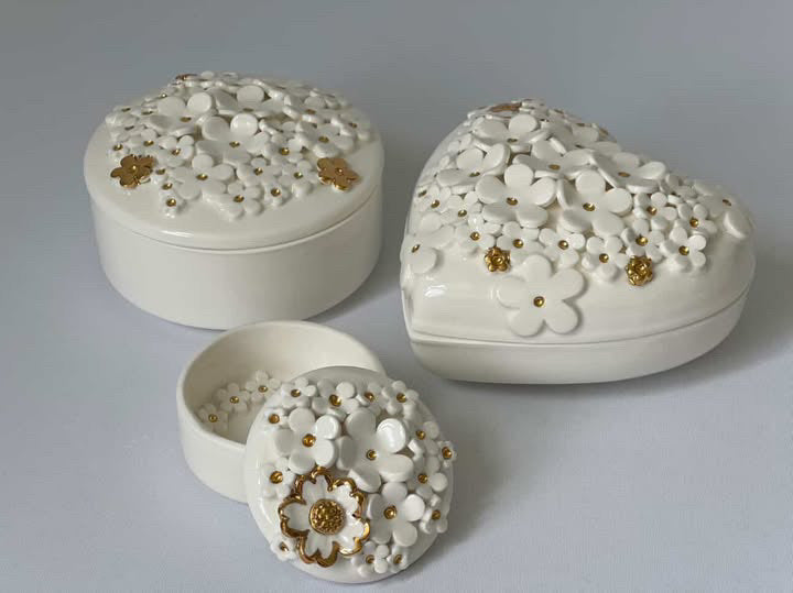 Dawn Clayden Trinket Box White Small