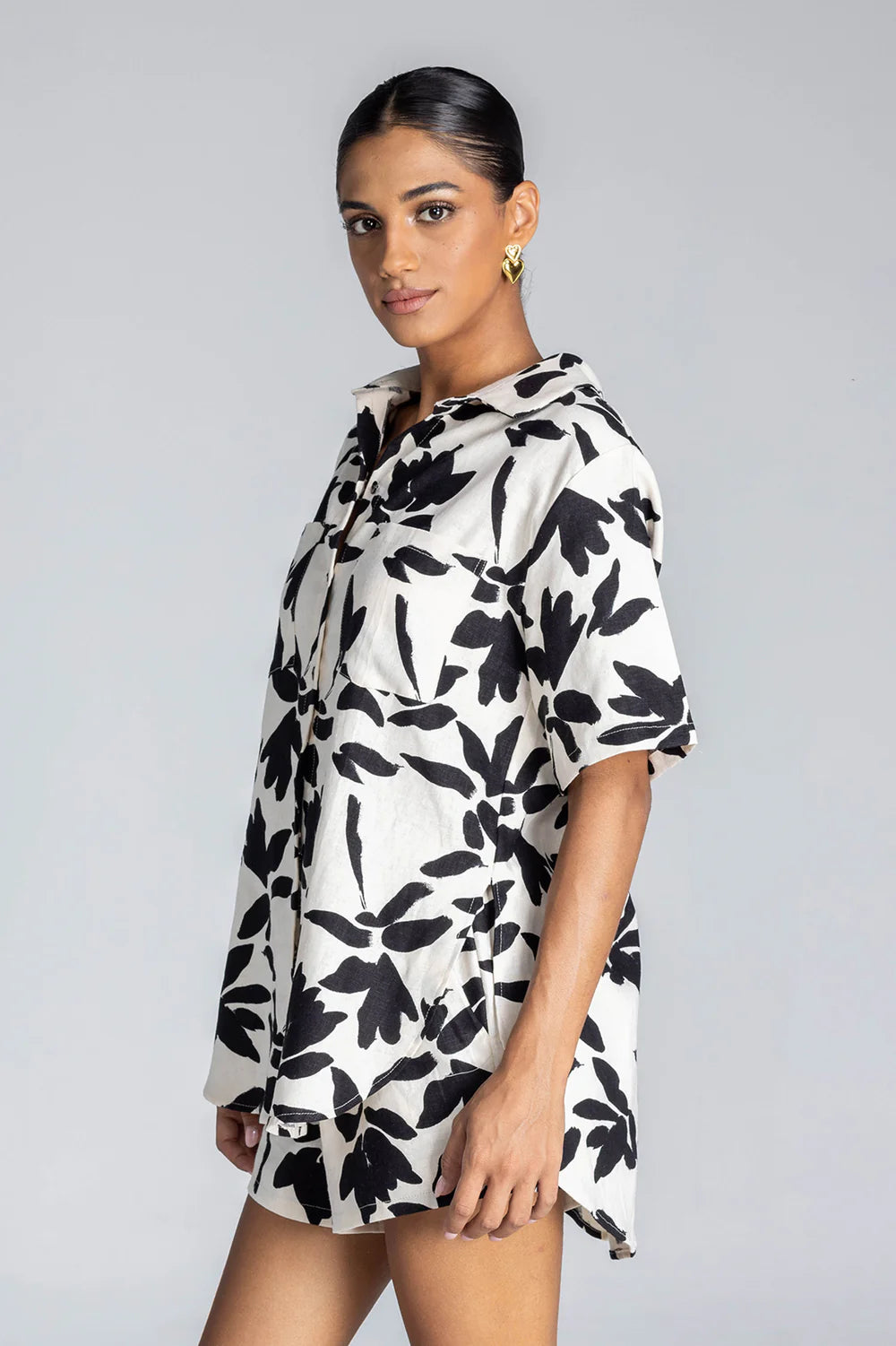 Blak Felix Shirt Ivory/Black Floral