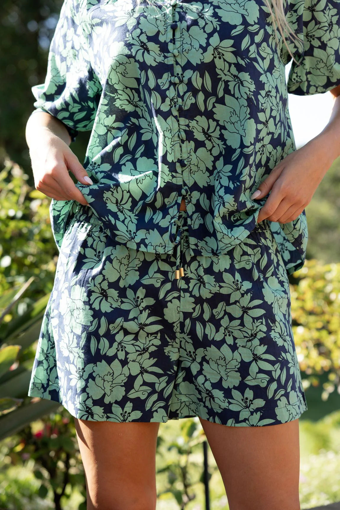 Humidity Fleur Short Mint/Navy