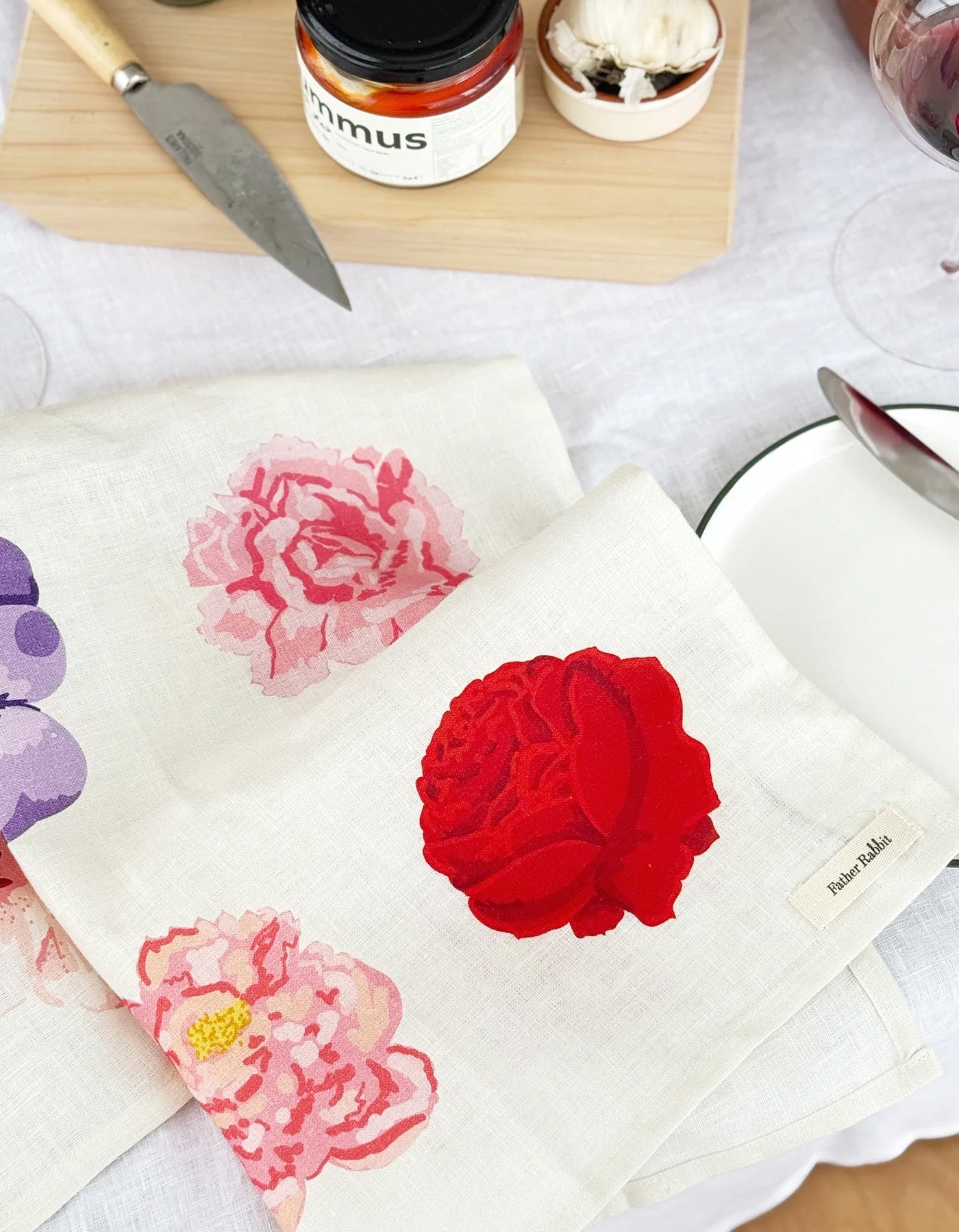 Lettuce Tea Towel Colourful Floral