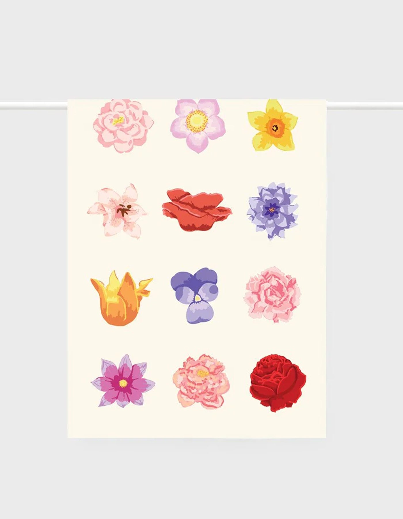 Lettuce Tea Towel Colourful Floral