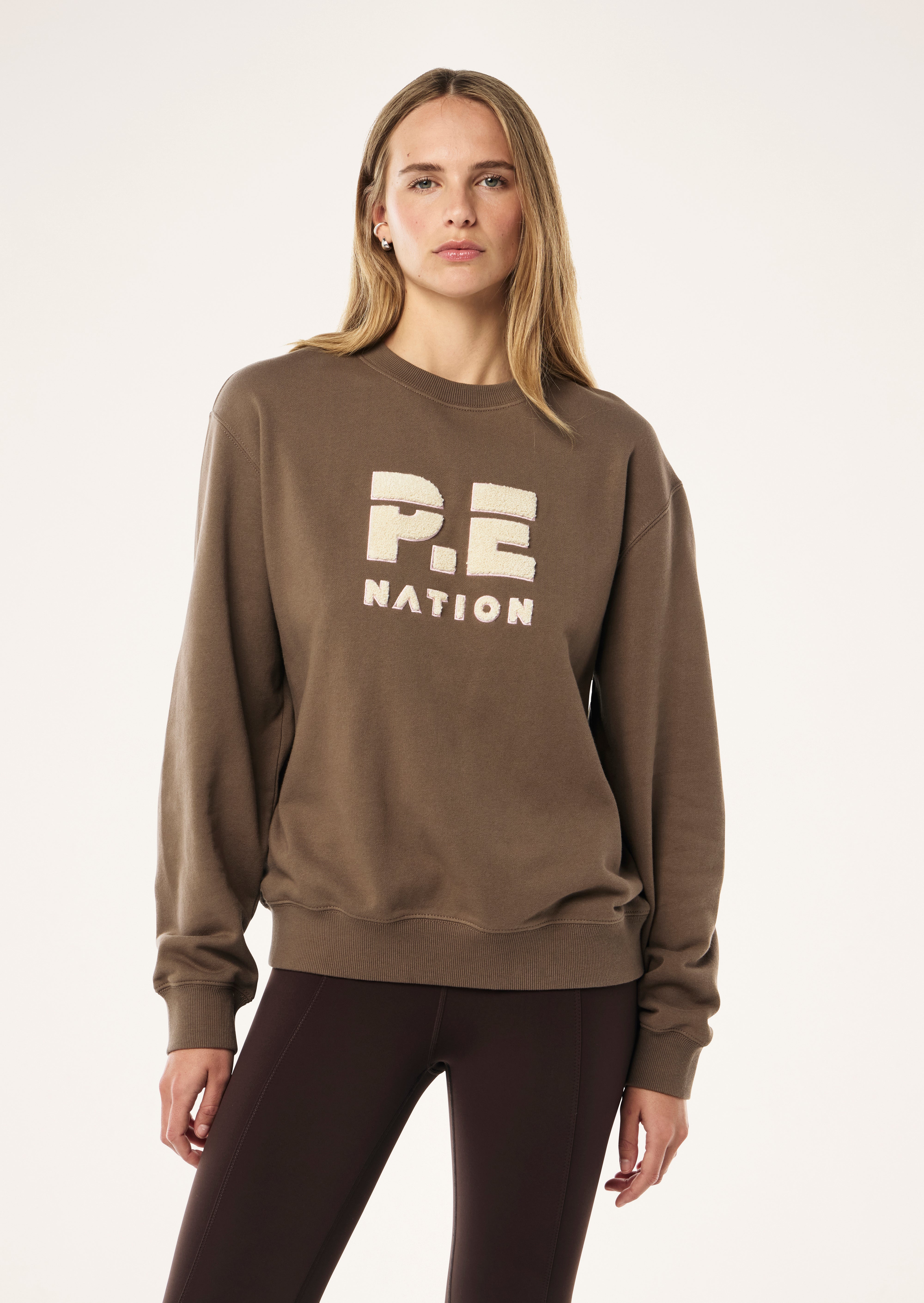 P.E Nation Heads Up Boucle Sweat Walnut