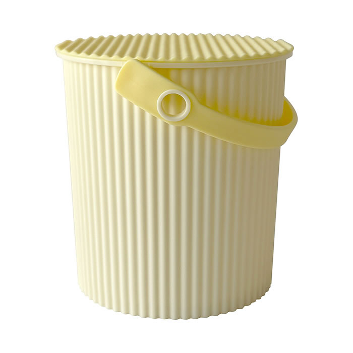 Hachiman Hachiman Omnioutil Macaron Baby Bucket with Lid - Lemon (0.7 Ltr)