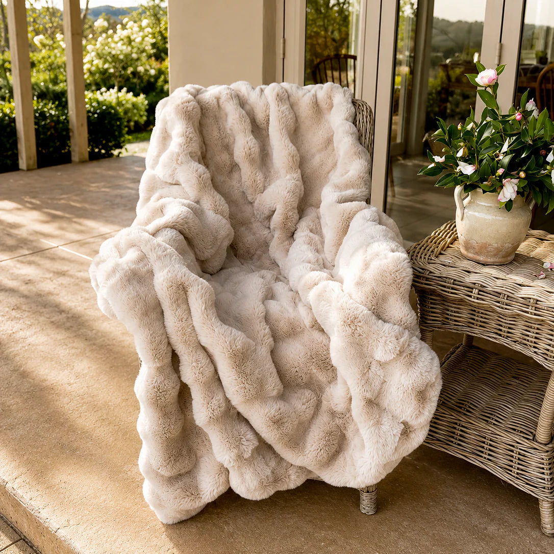 Amanda Alexander Hamptons Luxe Throw Fawny