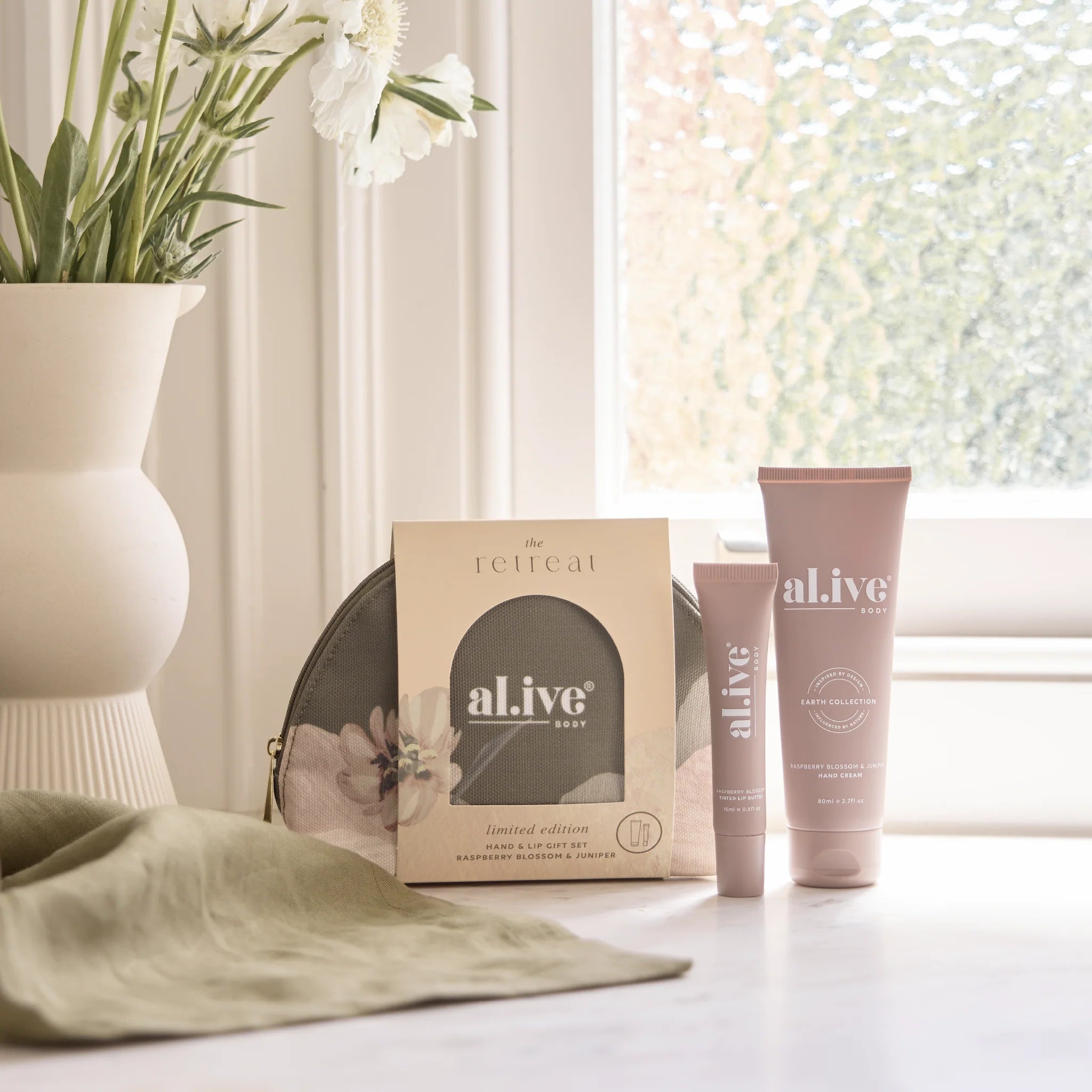 al.ive Hand & Lip Gift Set - Raspberry Blossom & Juniper