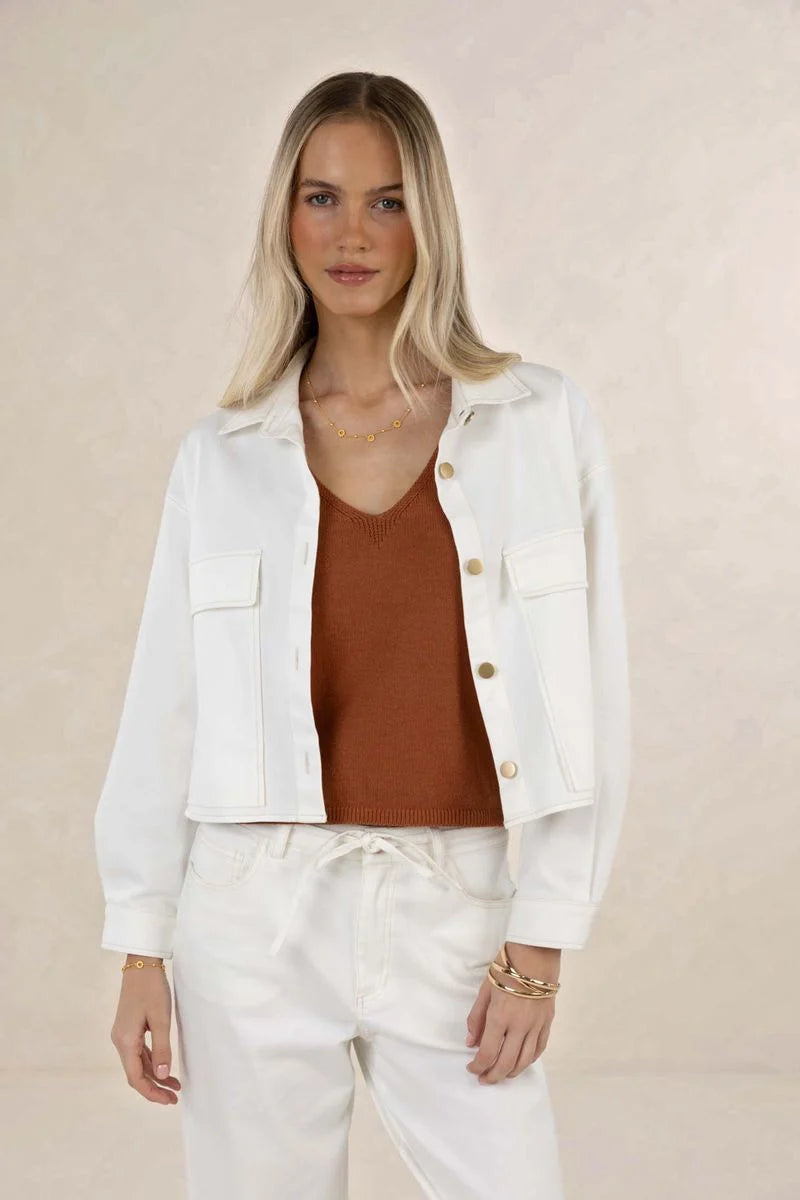 Humidity Ivy Denim Jacket Ivory