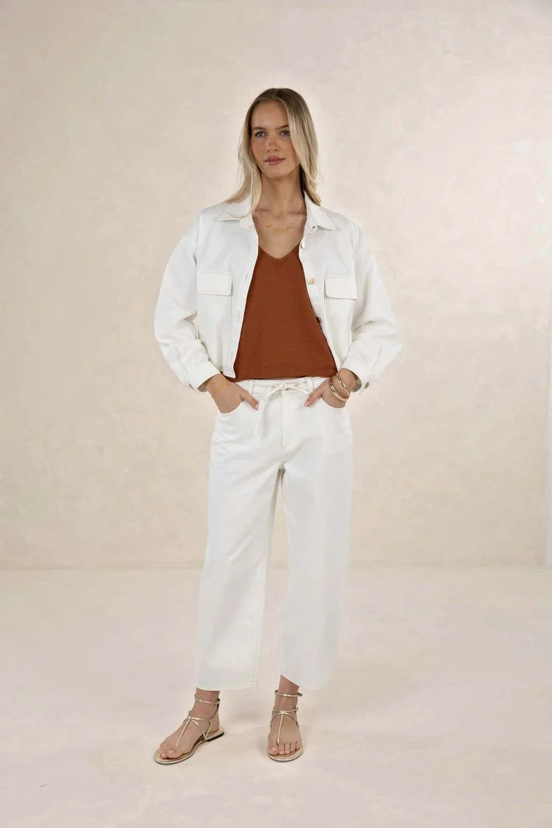 Humidity Ivy Denim Jacket Ivory