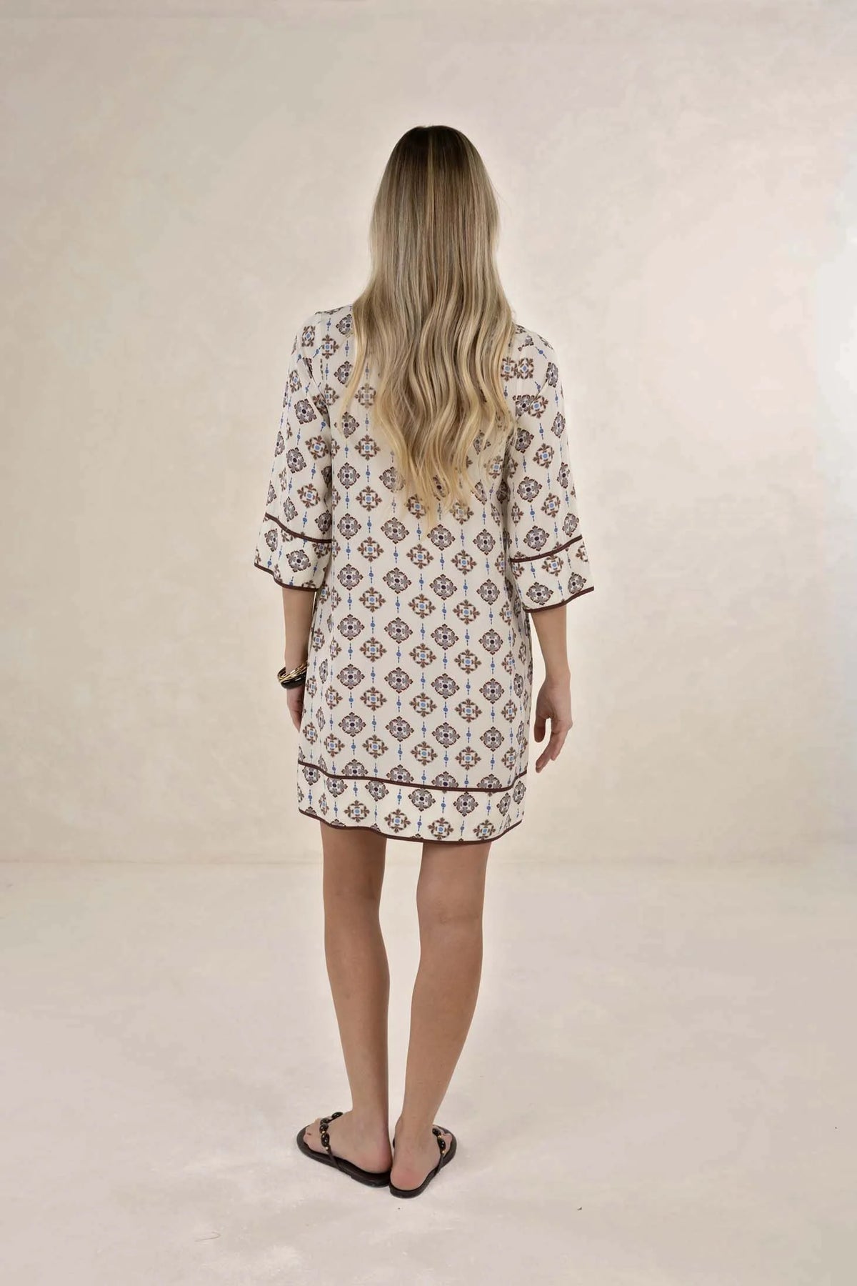 Humidity Vintage Tales Shift Dress Cream/Choc