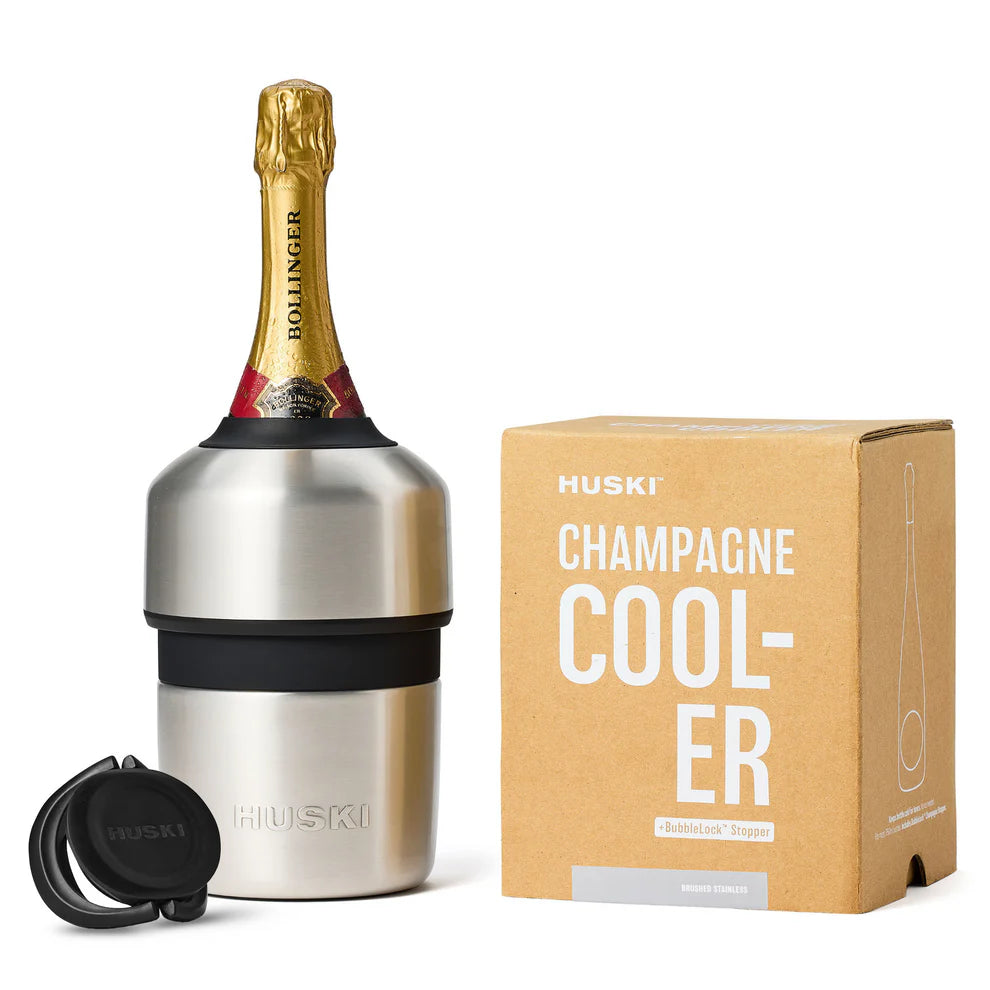 Huski Champagne Wine Bottle Cooler- Brushed Stainless