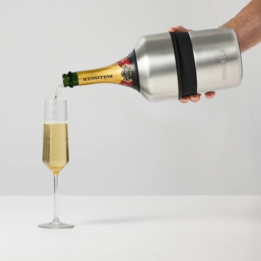Huski Champagne Wine Bottle Cooler- Brushed Stainless