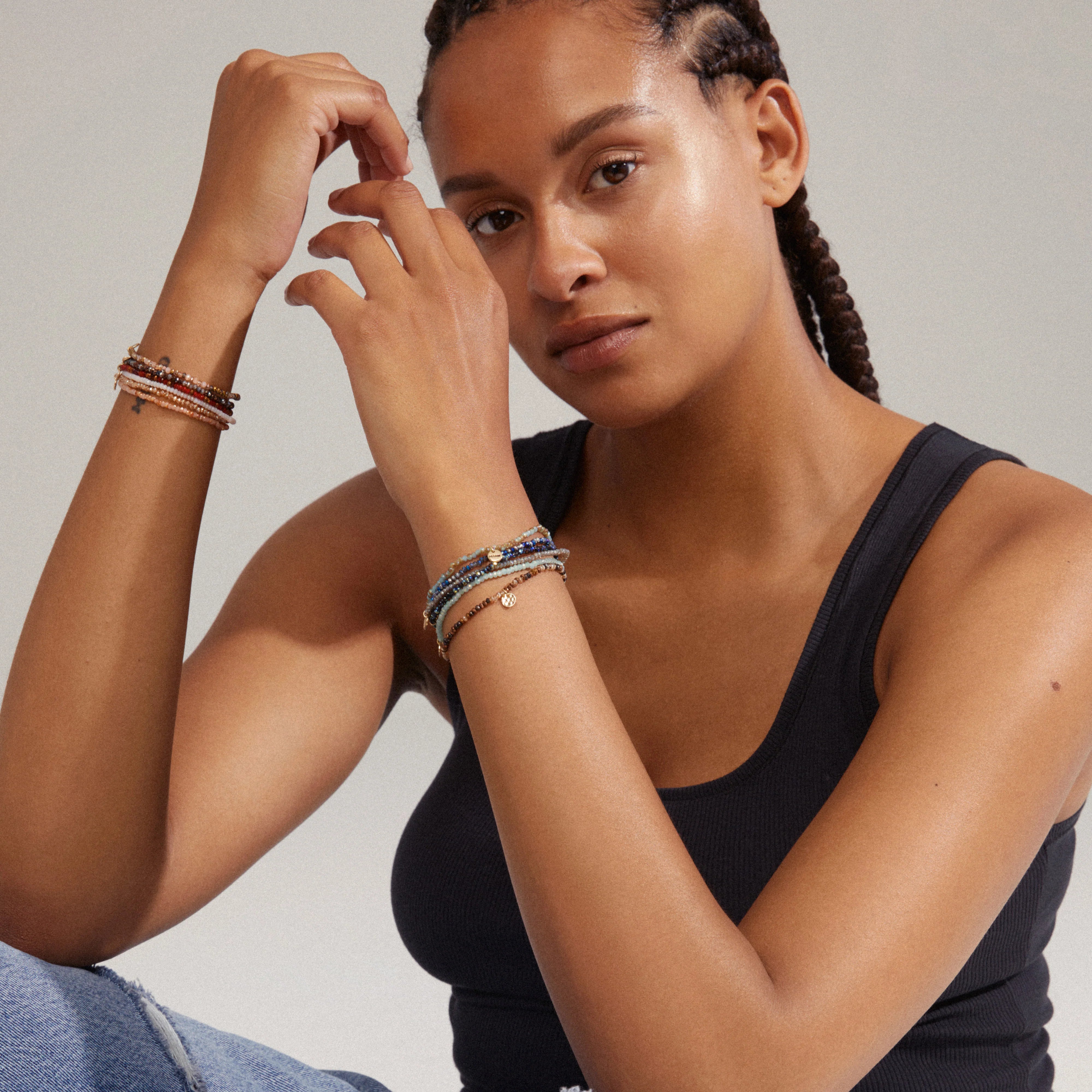 Pilgrim Indie Bracelet - Gold Plated - Brown