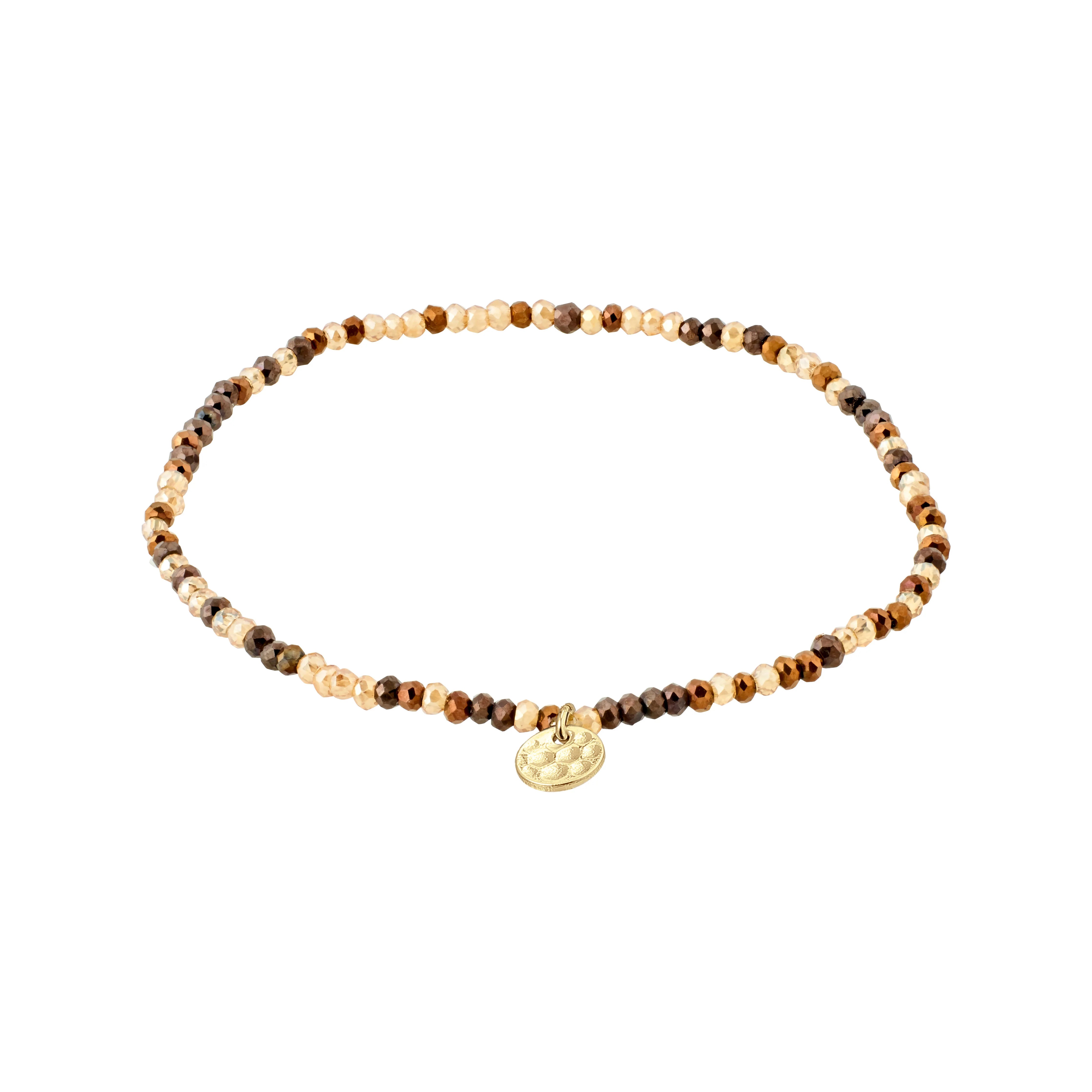 Pilgrim Indie Bracelet - Gold Plated - Brown