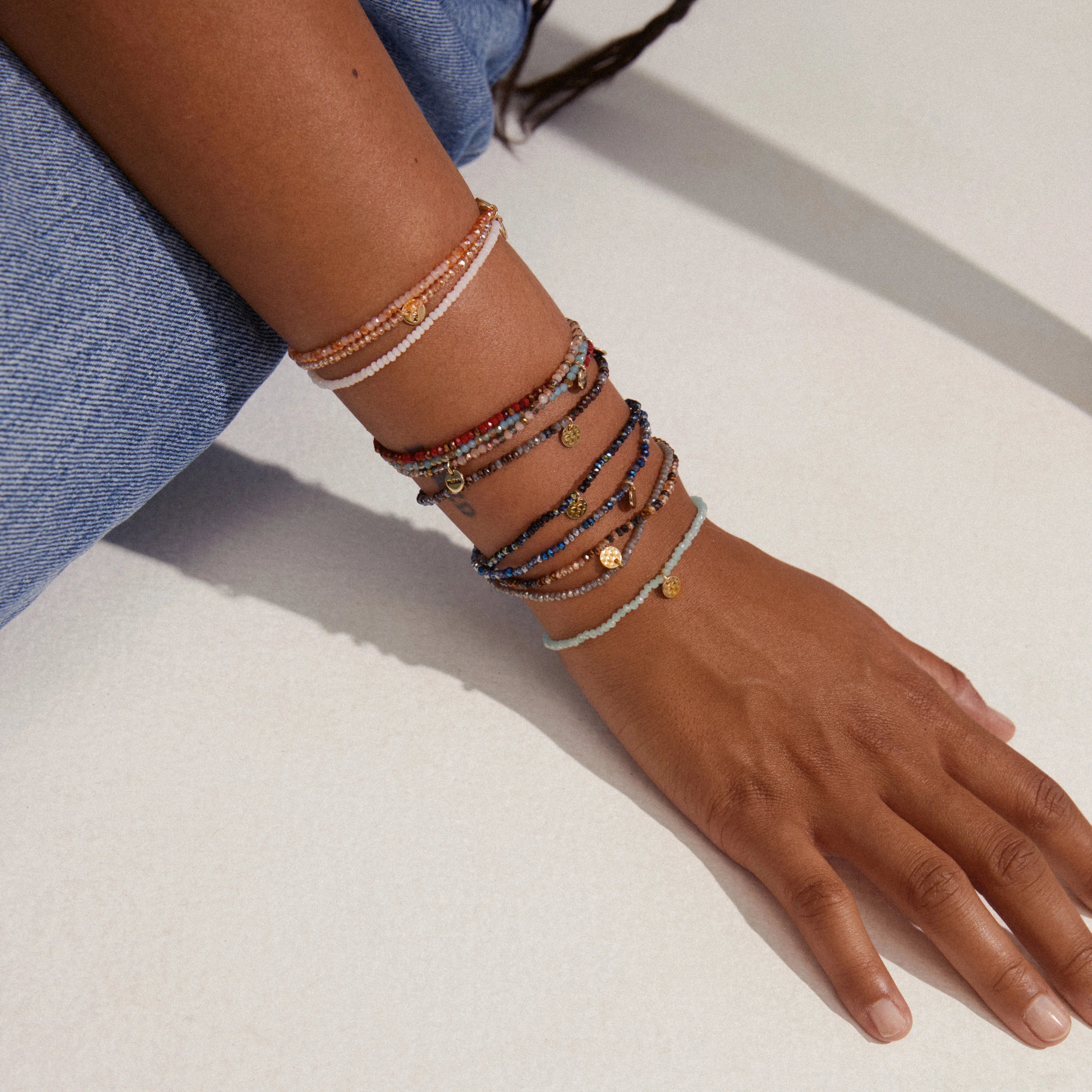 Pilgrim Indie Bracelet - Gold Plated - Grey