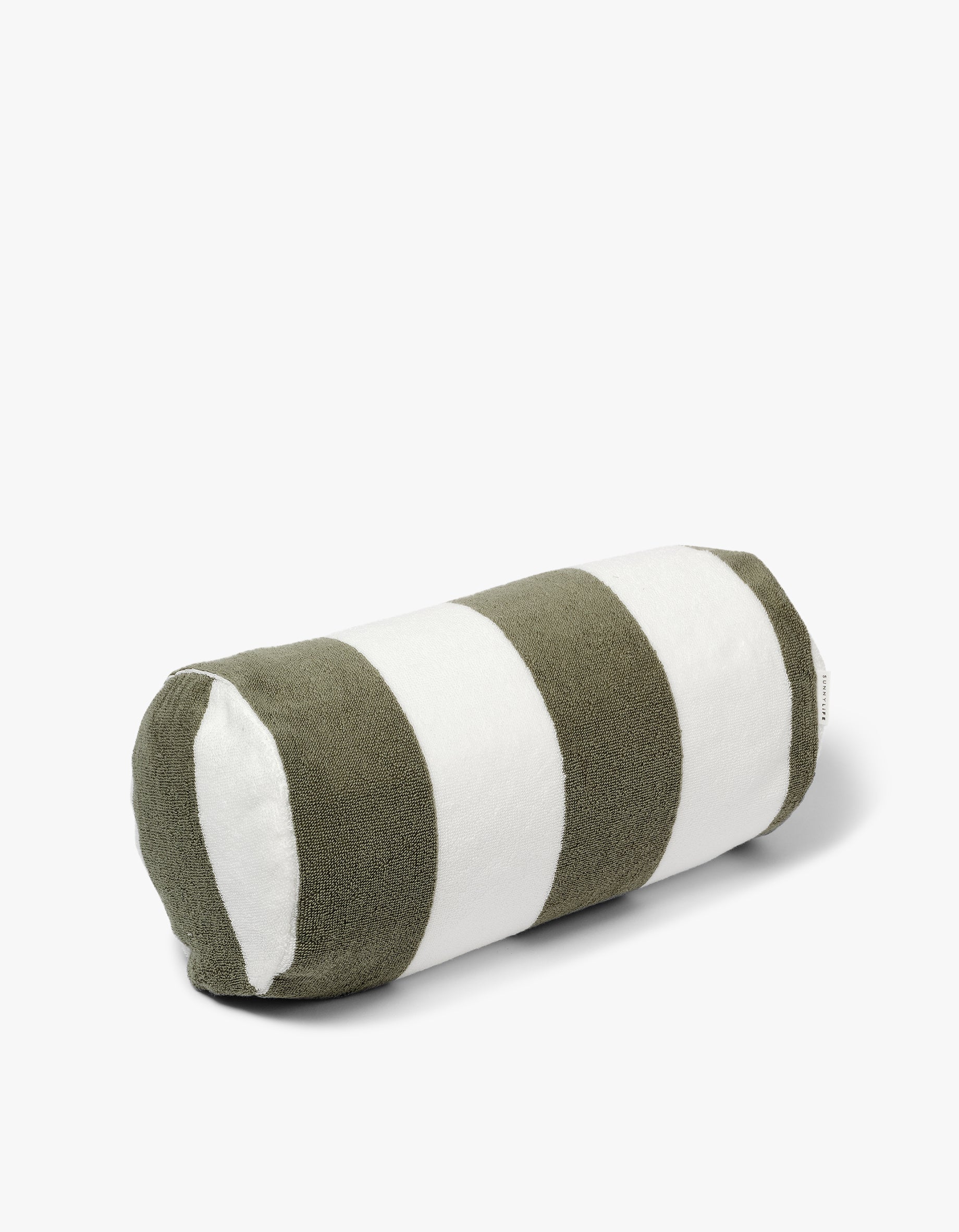 Sunny Life Inflatable Beach Pillow The Vacay Olive Stripe