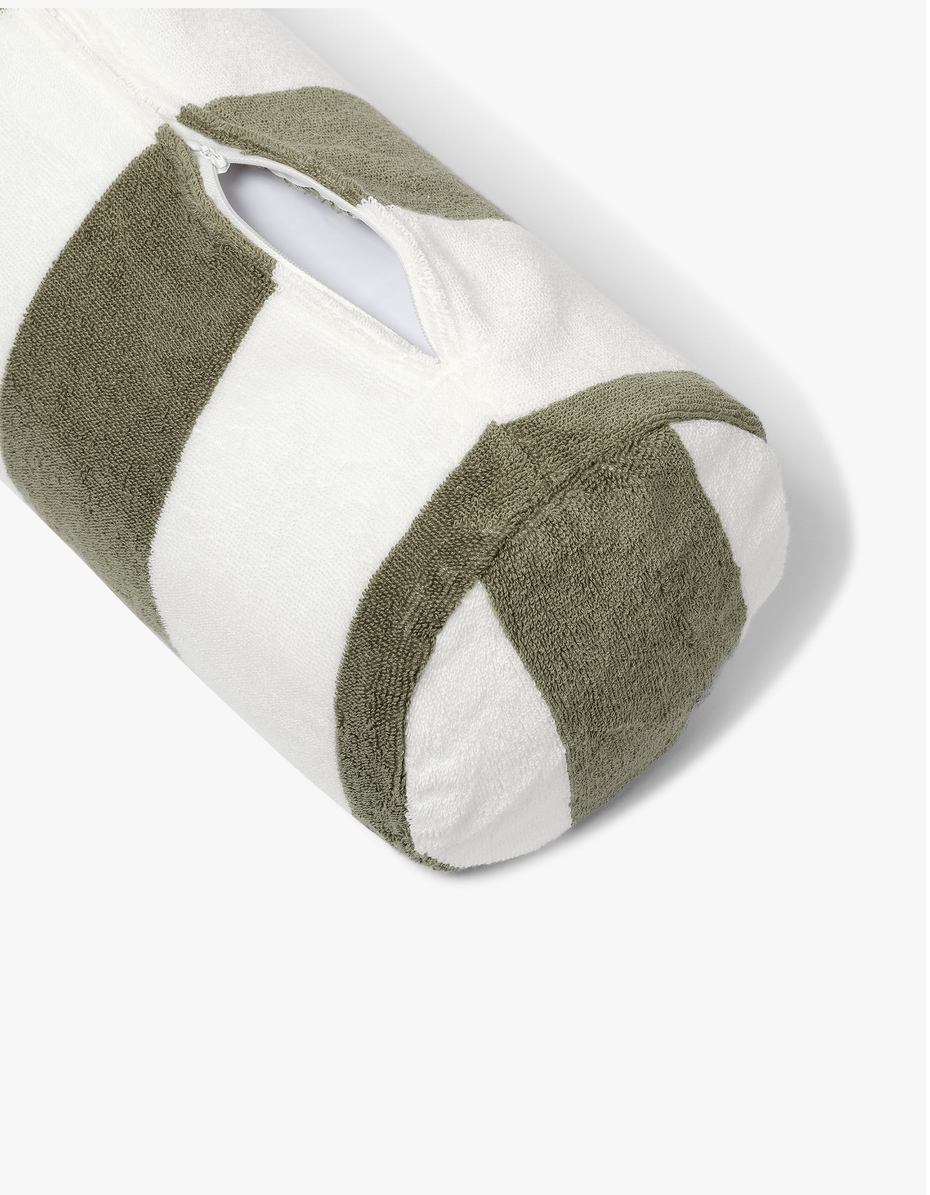Sunny Life Inflatable Beach Pillow The Vacay Olive Stripe