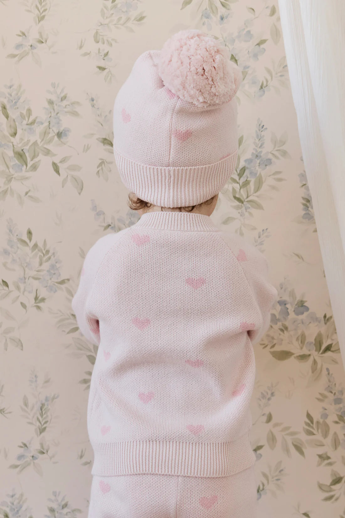 Jamie Kay Kate Cardigan - Kate Heart Jacquard Cotton Candy