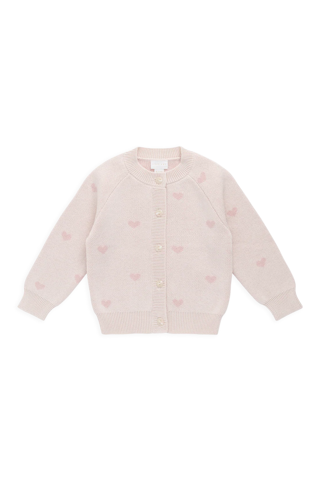 Jamie Kay Kate Cardigan - Kate Heart Jacquard Cotton Candy