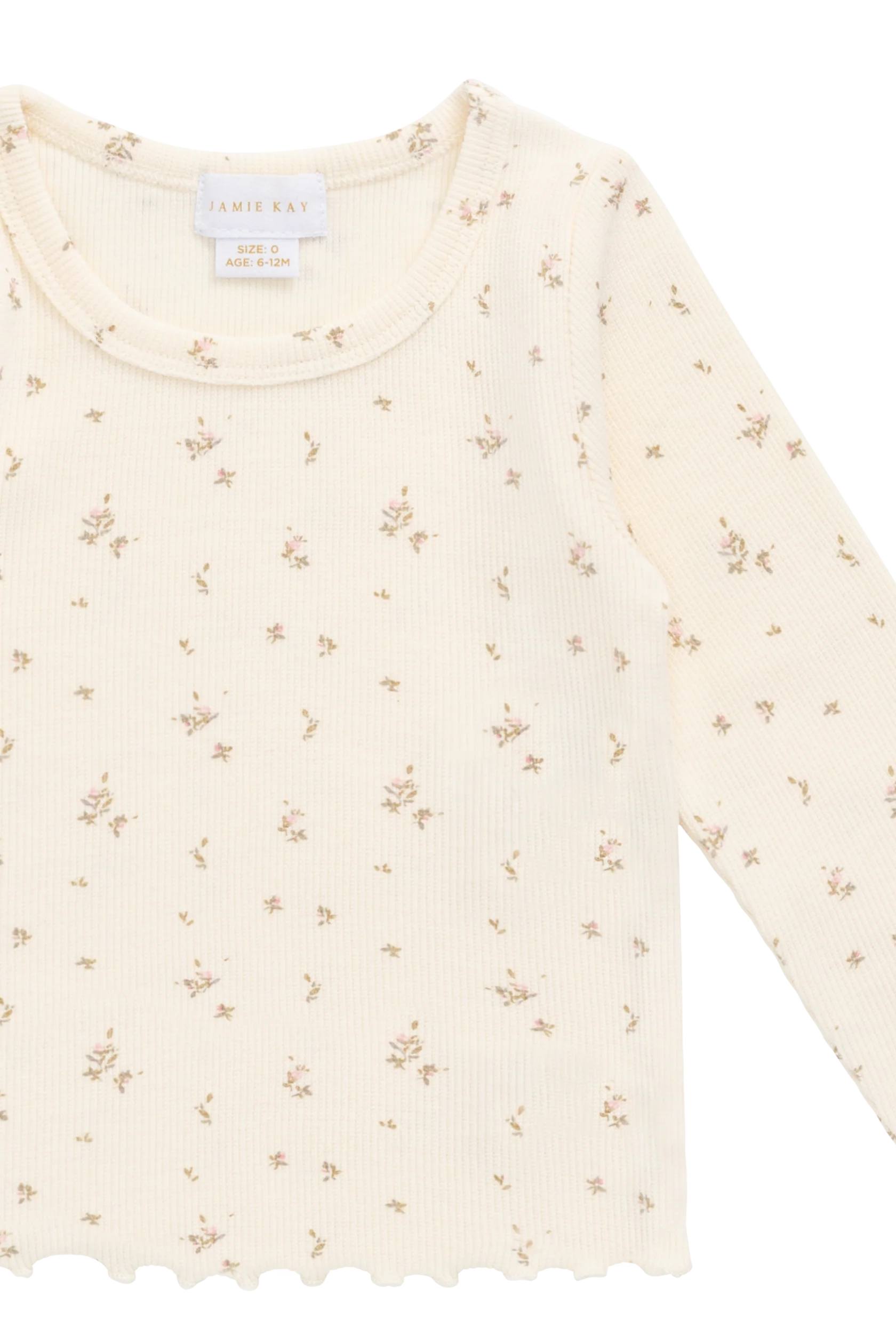 Jamie Kay Organic Cotton Fine Rib Agathe Top - Dina Antique