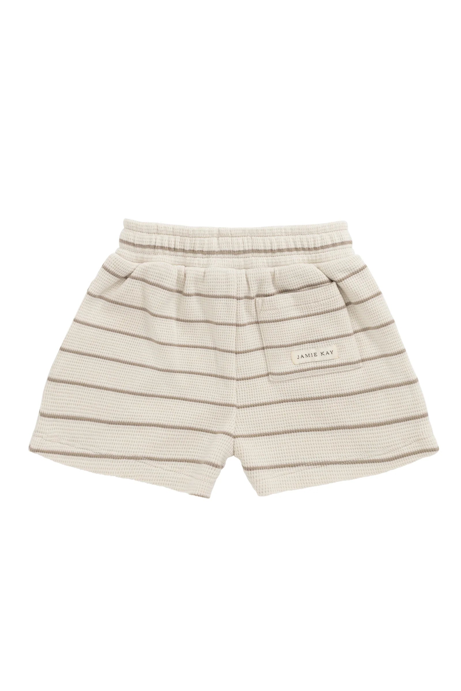 Jamie Kay Organic Cotton Waffle Leith Short - General Stripe Cassava/Batch