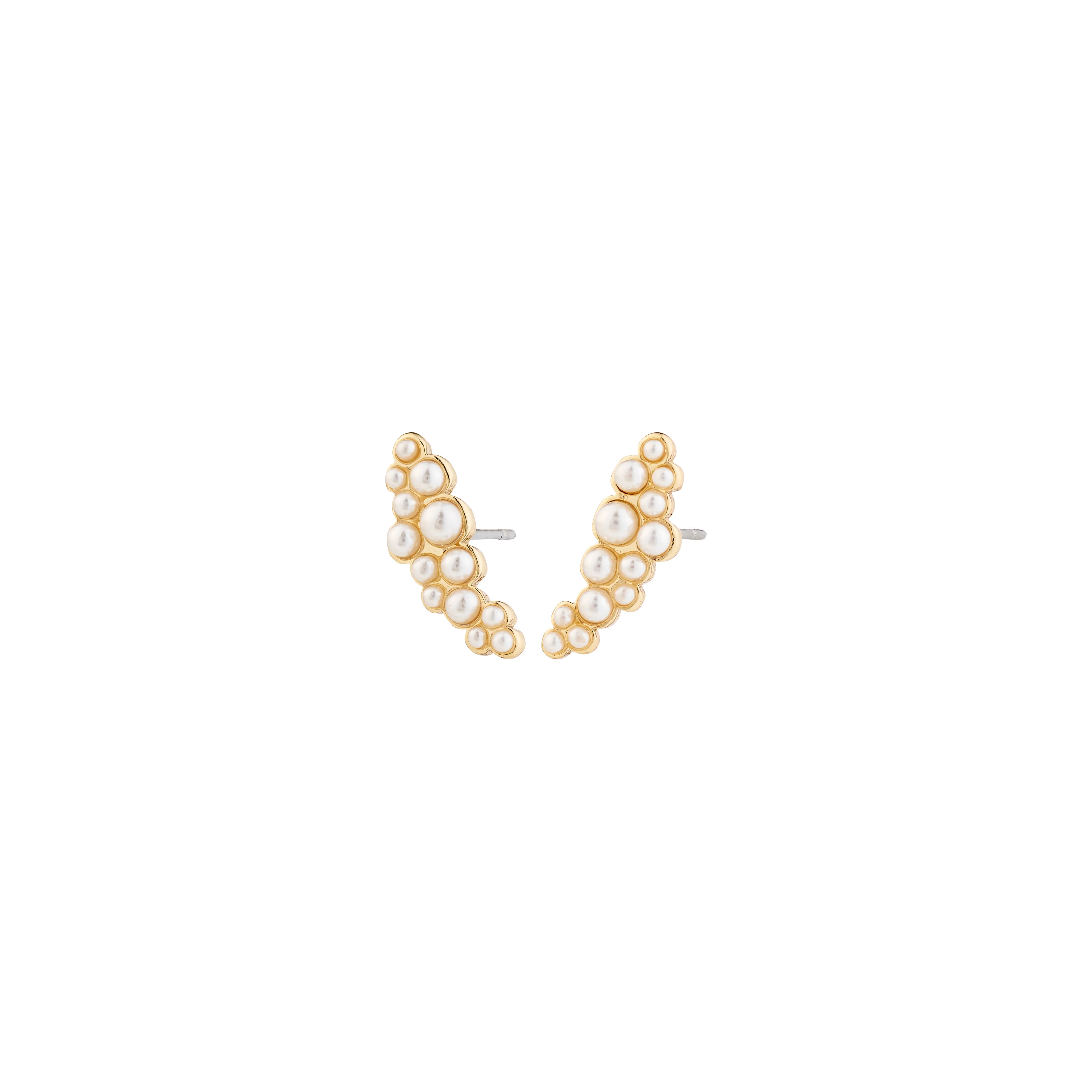 Pilgrim Jova Recycled Pearl Earrings - Gold Plated - White