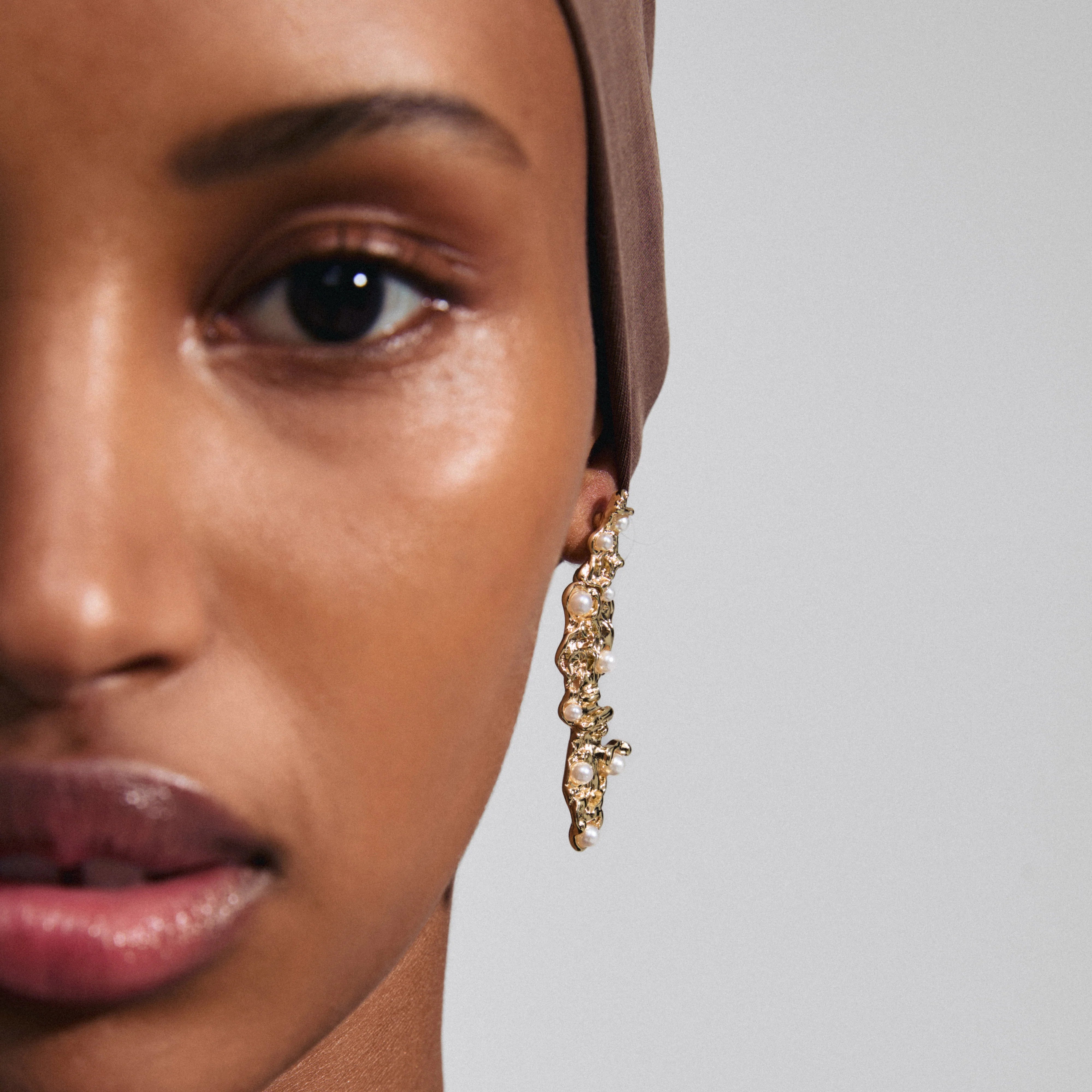 Pilgrim Jude Recycled Earrings - White - Gold Plated