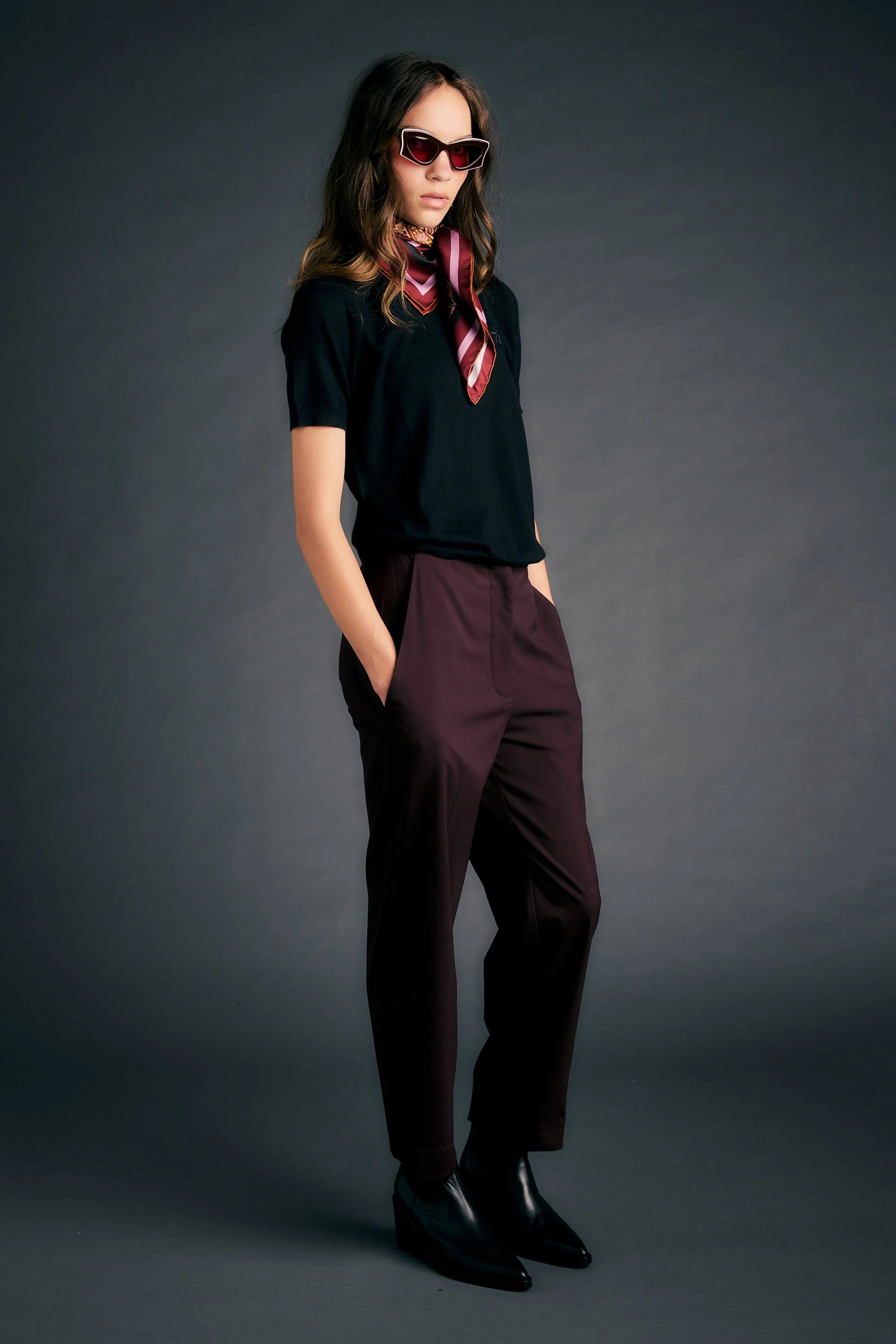 Karen Walker Dark Matter Trousers Everyday Suiting Plum