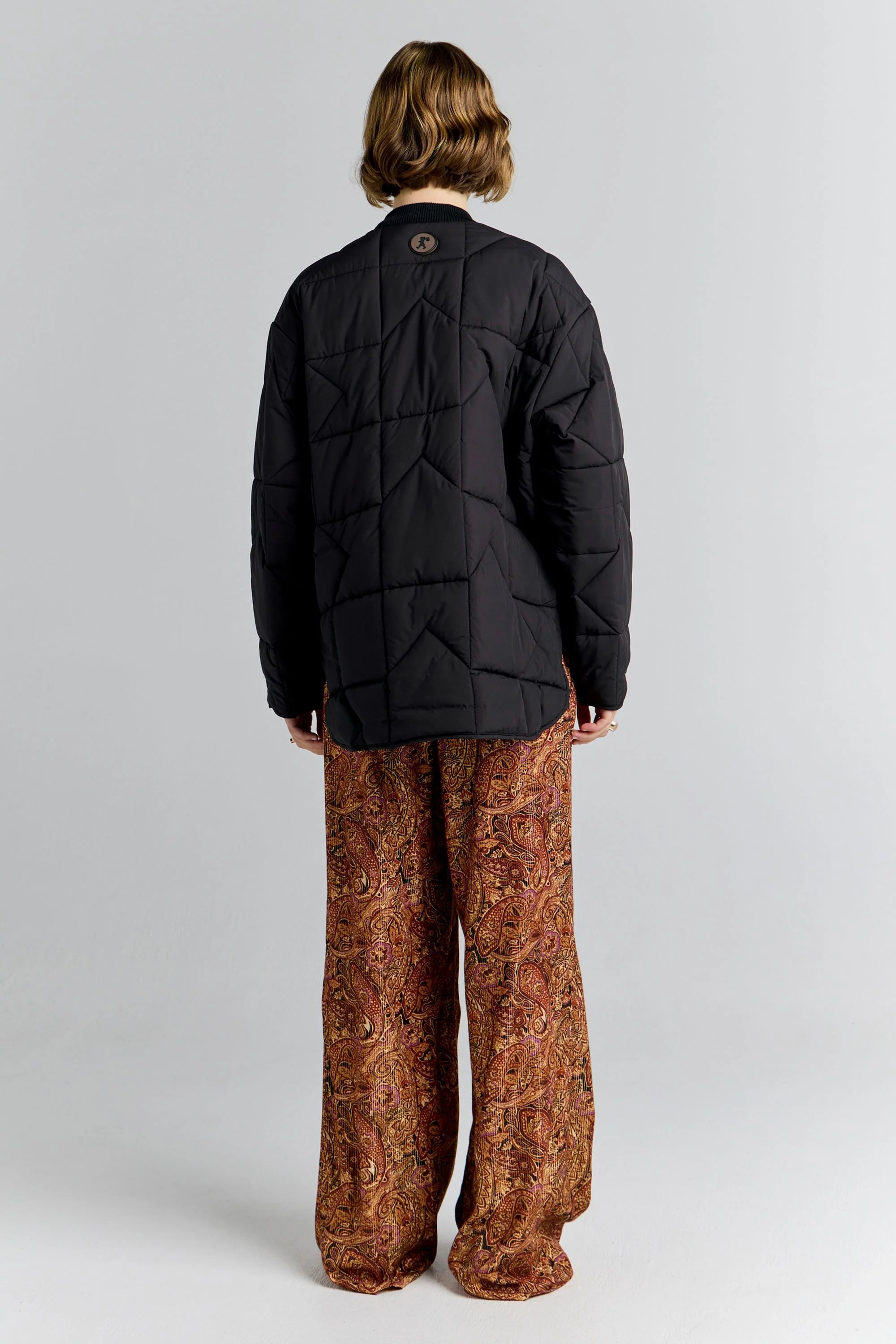 Karen Walker Quilted Monogram Jacket Black/Brown