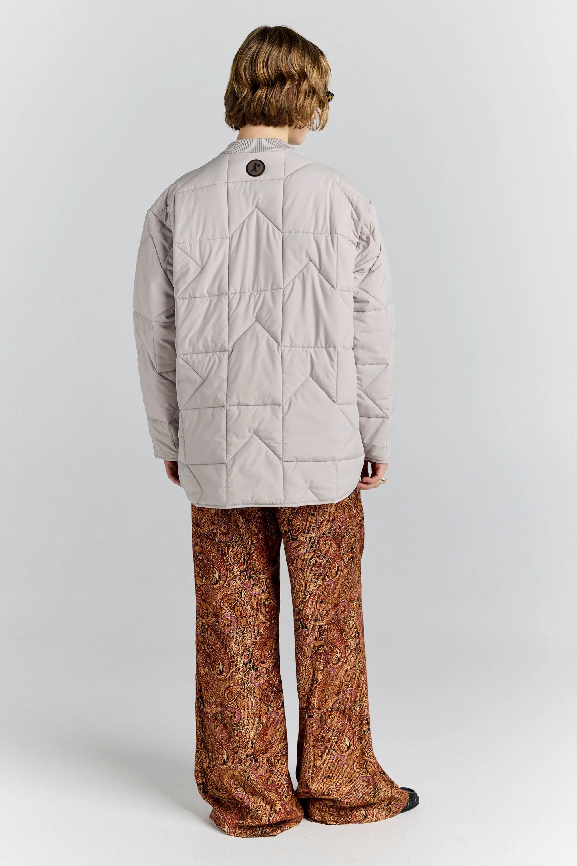 Karen Walker Quilted Monogram Jacket Ecru