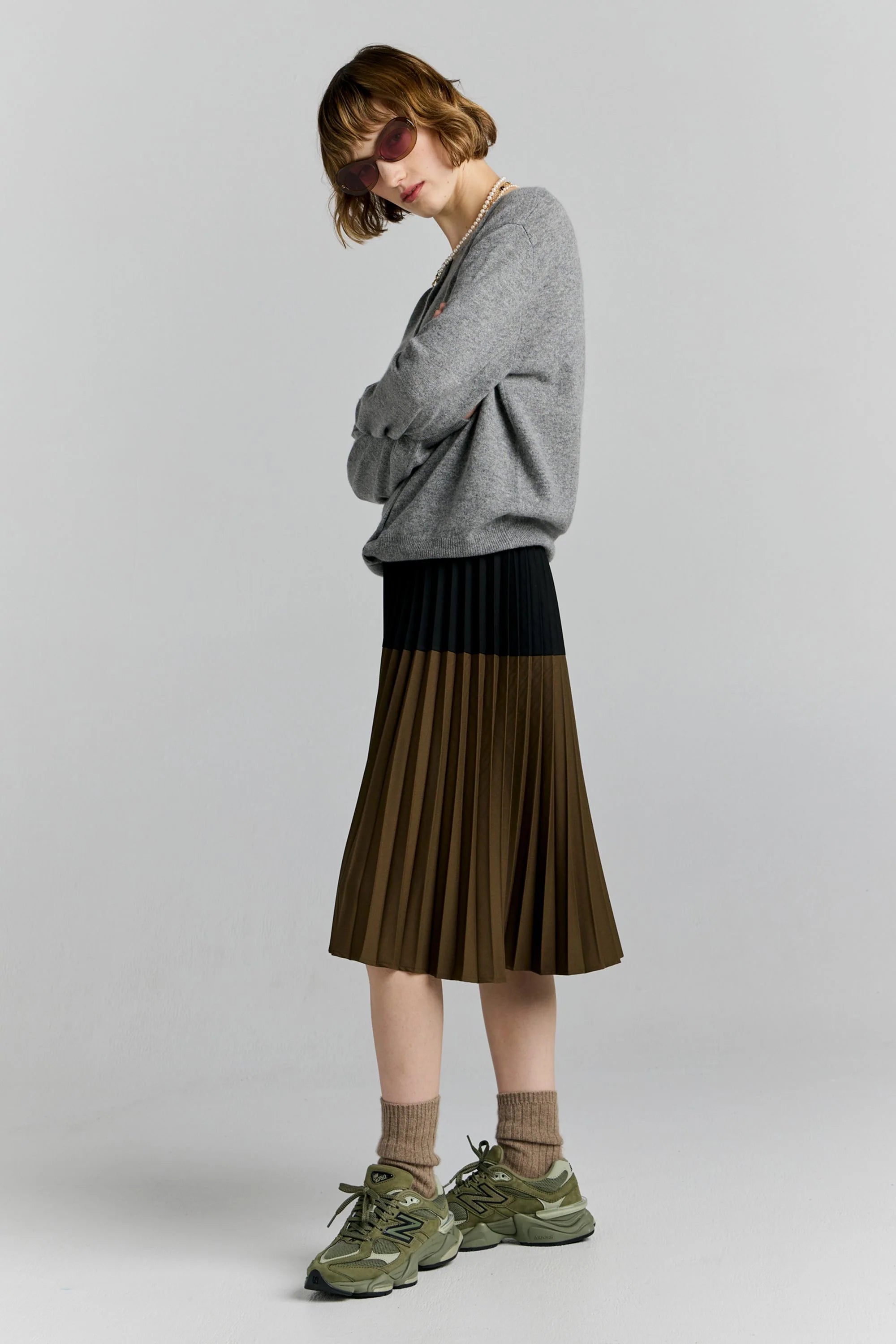 Karen Walker Tranquility Skirt Black/Olive
