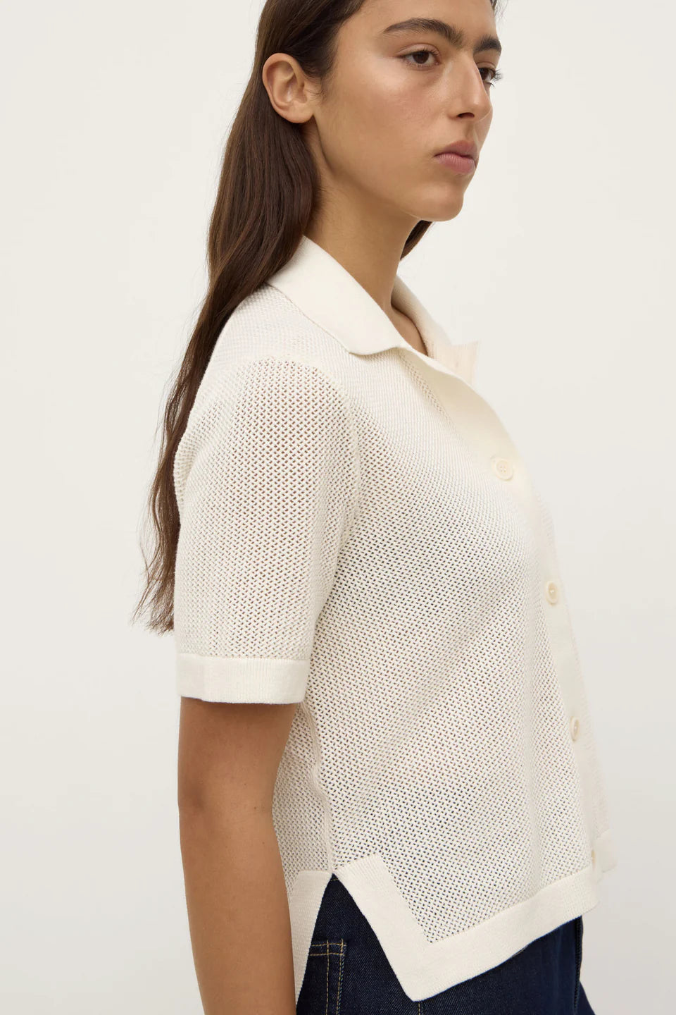 Assembly Label Kismet Knit Short Sleeve Shirt - White