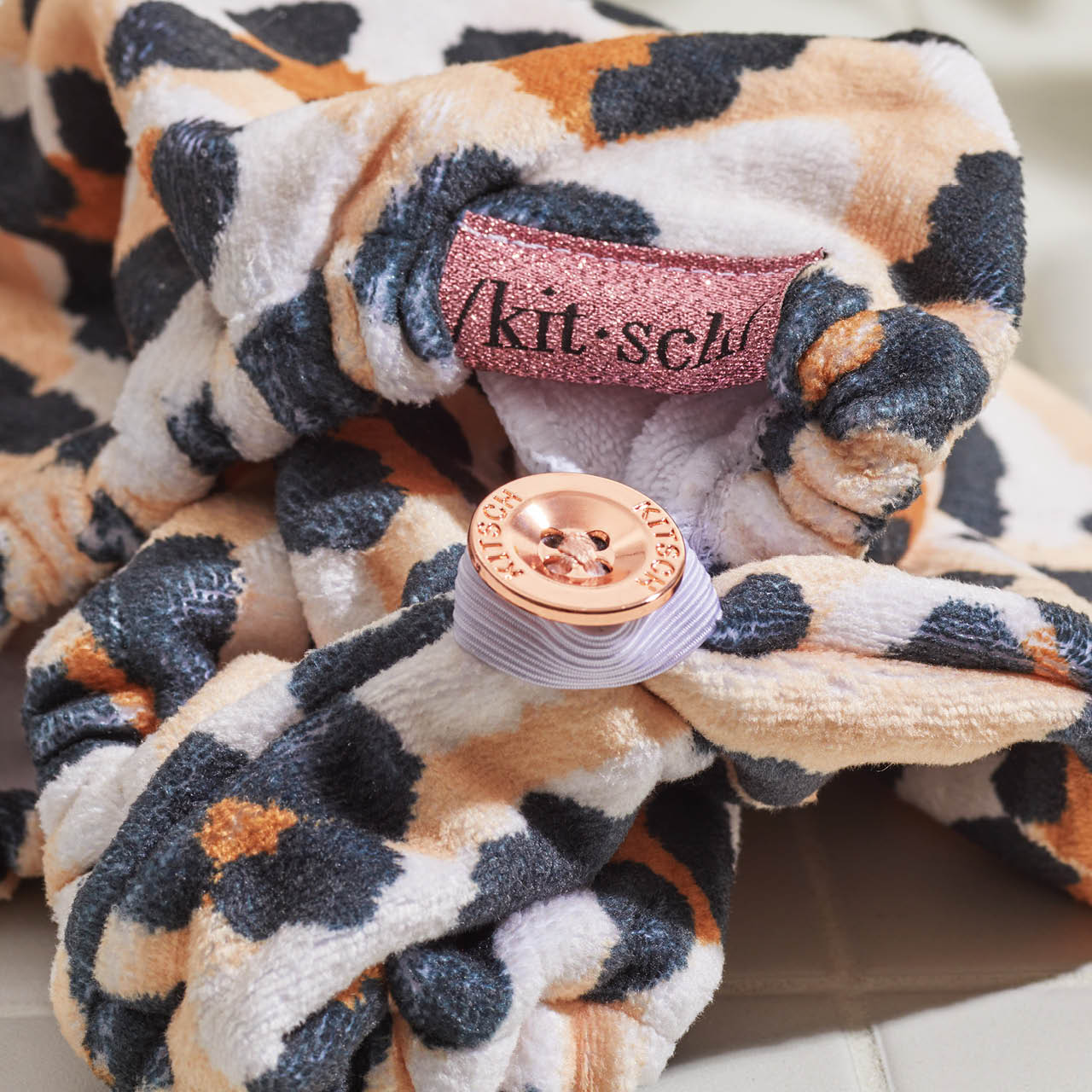 Kitsch Microfiber Quick-Dry Hair Towel Turban Leopard