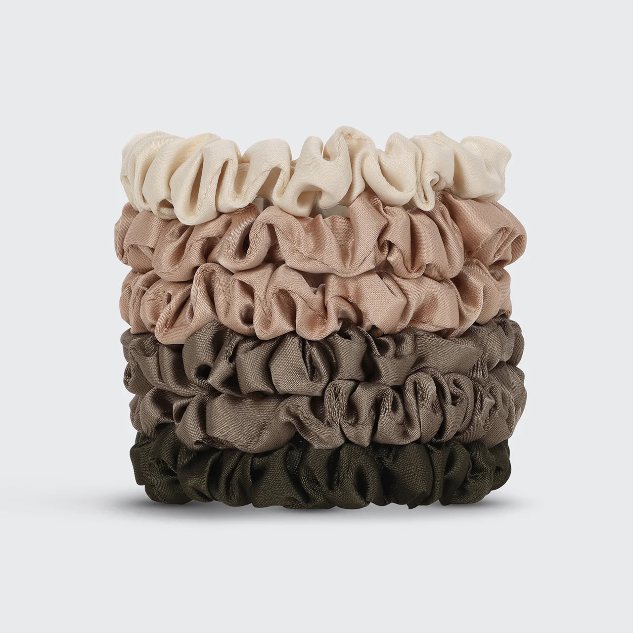 Kitsch Eucalyptus Ultra Petite Satin Scrunchies 6pc set
