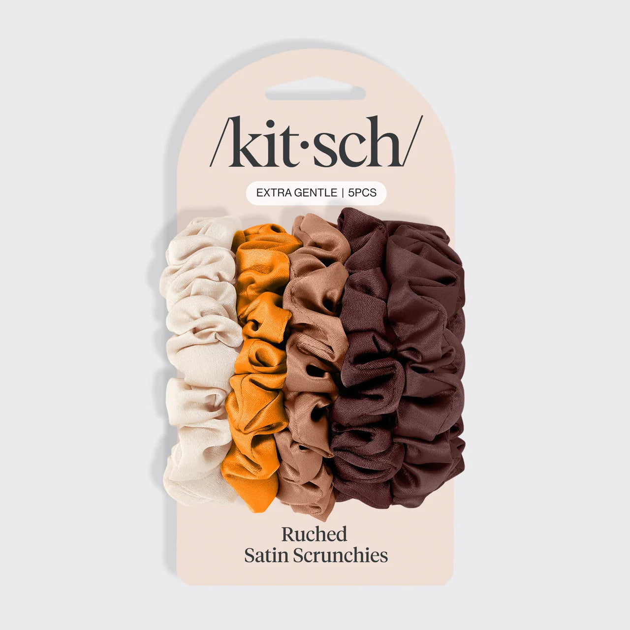 Kitsch Satin Petite Scrunchies 5 pc Set Sedona
