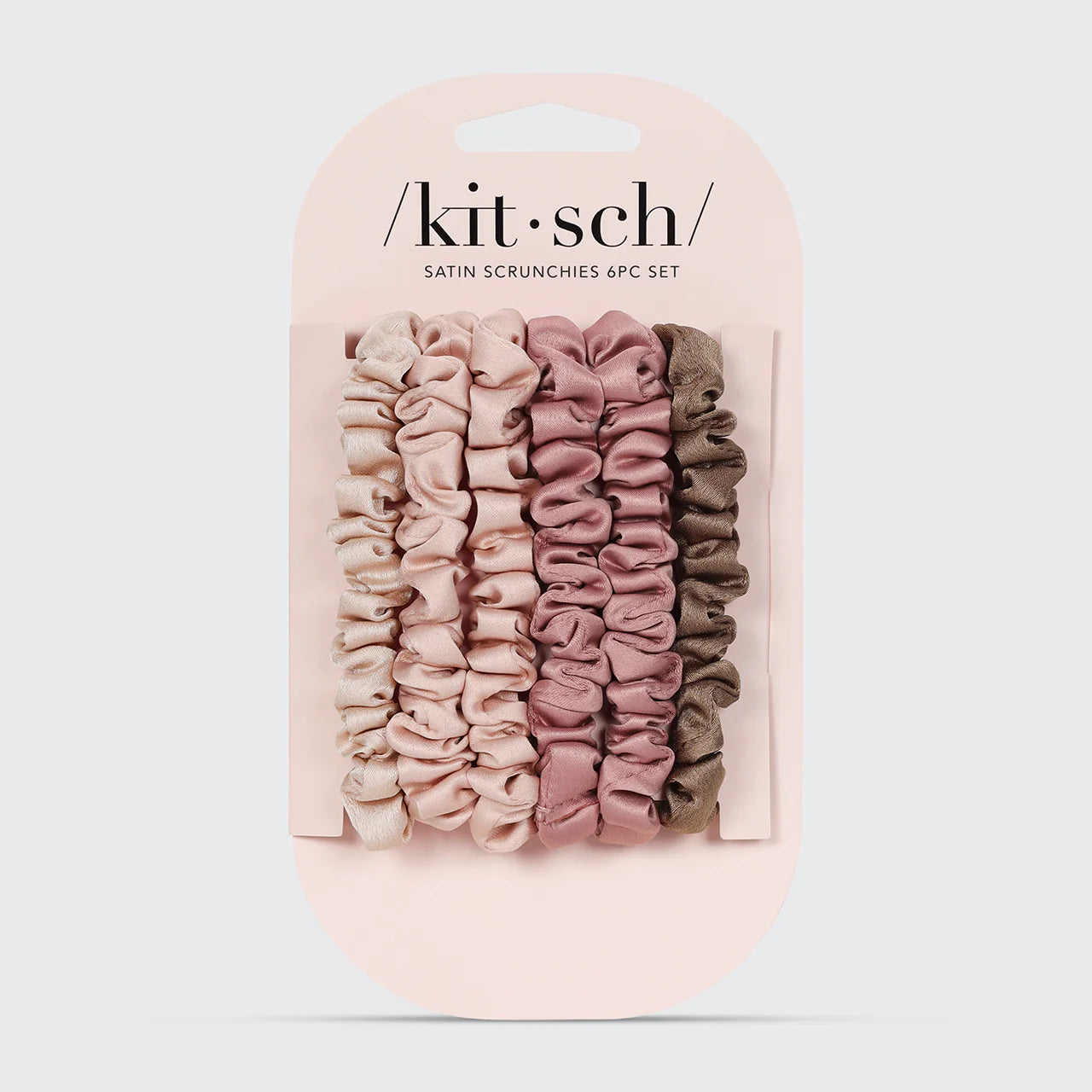 Kitsch Terracotta Ultra Petite Satin Scrunchies 6pc Set