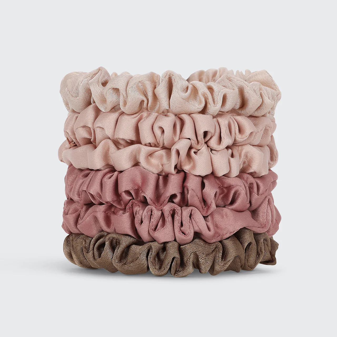 Kitsch Terracotta Ultra Petite Satin Scrunchies 6pc Set