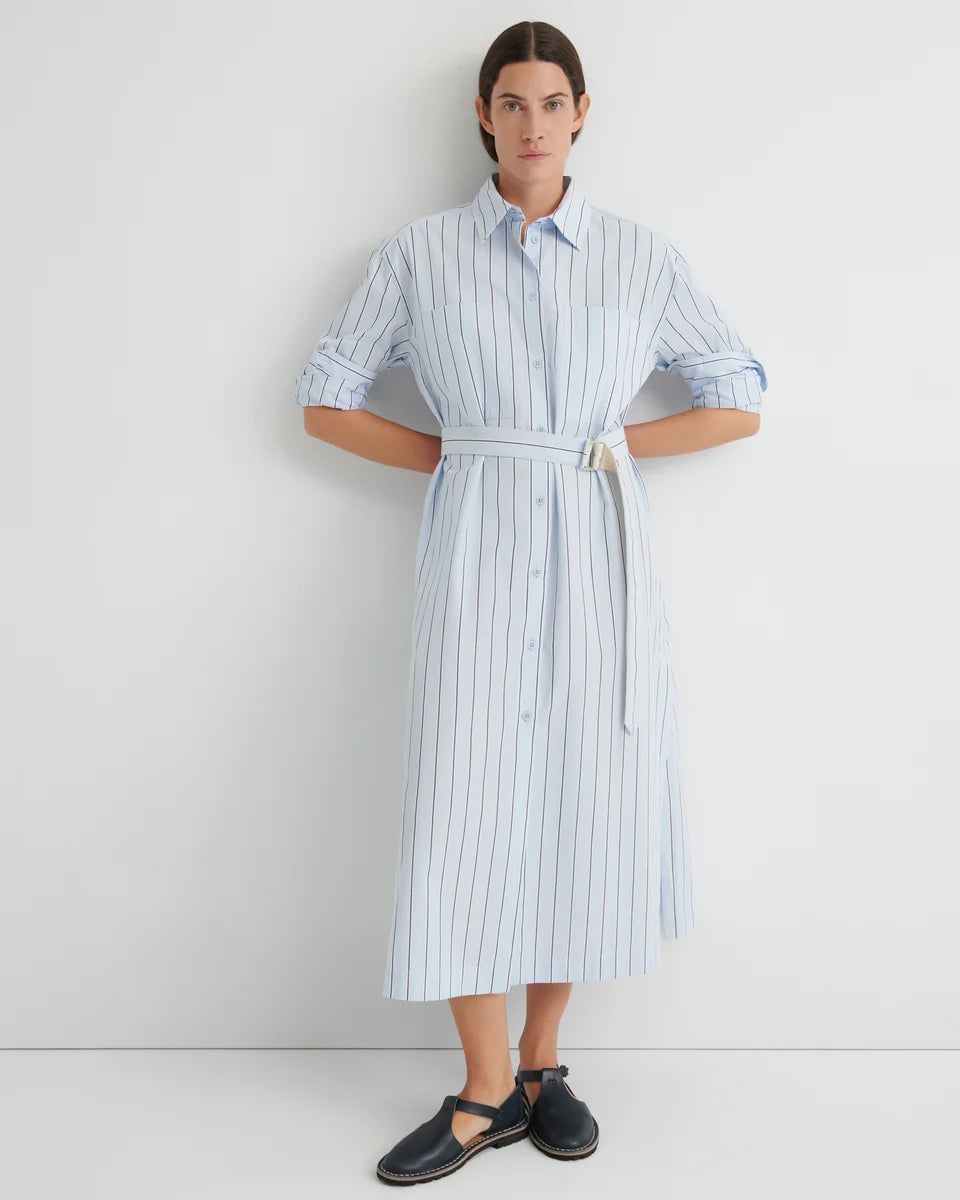 Kowtow Elementary Dress Cloud Stripe