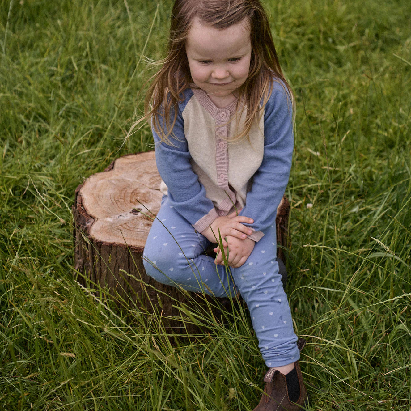 Nature Baby Leggings Heart Bluebelle Print