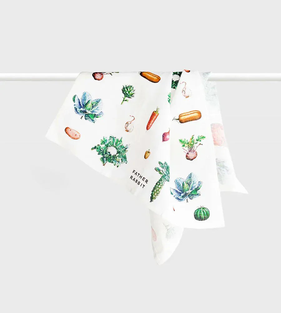 Lettuce Tea Towel Vintage Vegetables