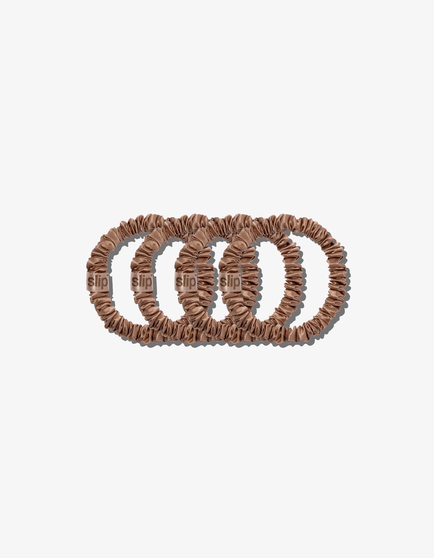 Slip Skinny Scrunchies 4 Pack Light Brown