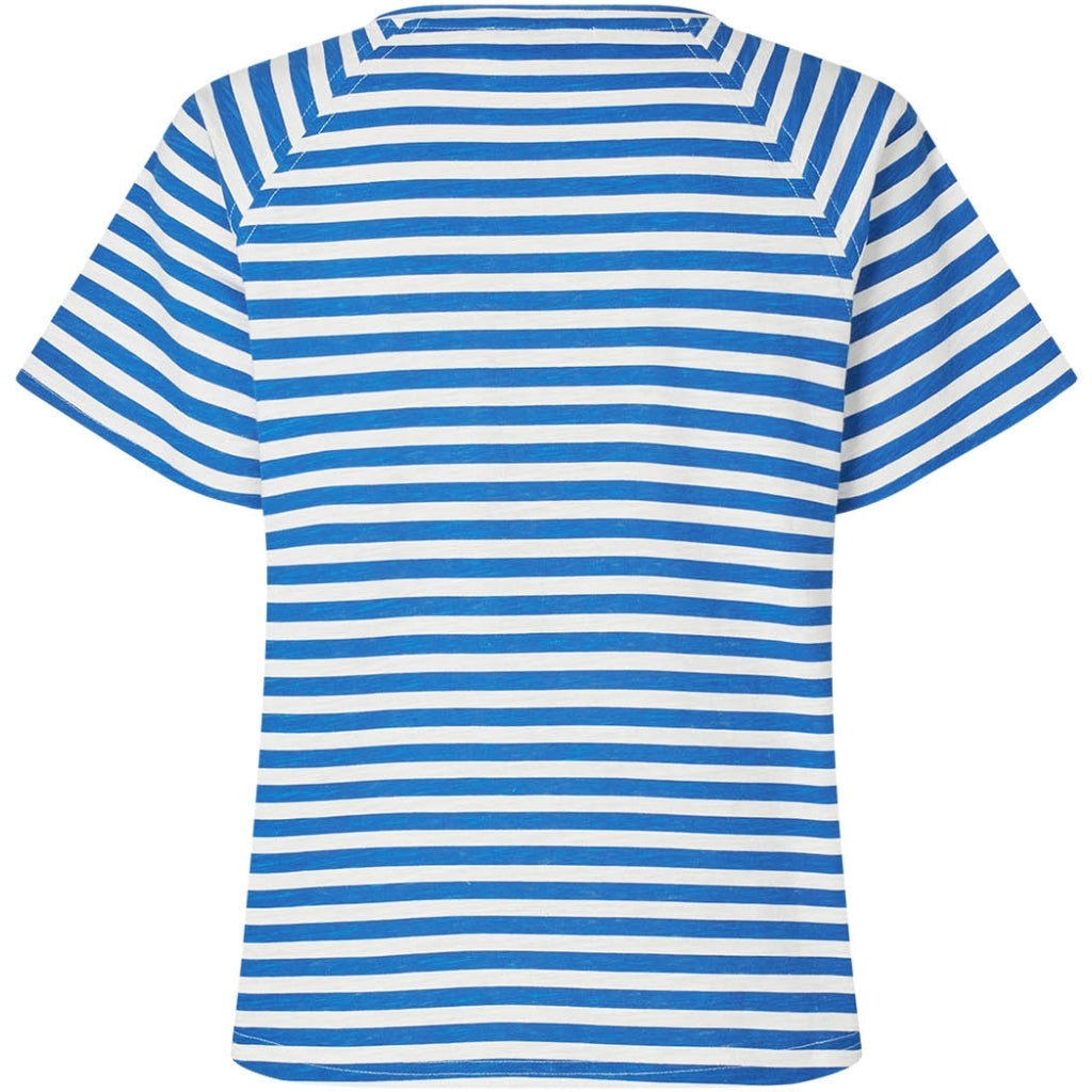 Lollys Laundry LizLL Tee SS Neon Blue Stripe